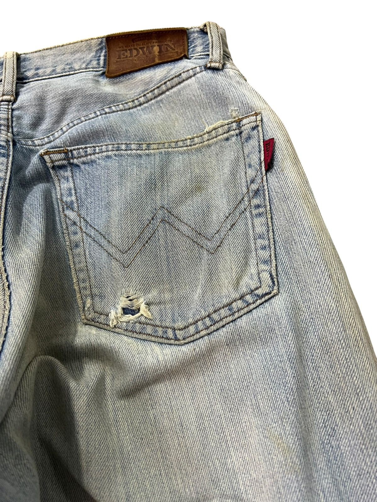 Edwin Vintage Edwin Baggy Distressed Faded Dirty Jean Very Rare Size US 30 / EU 46 - 16 Thumbnail