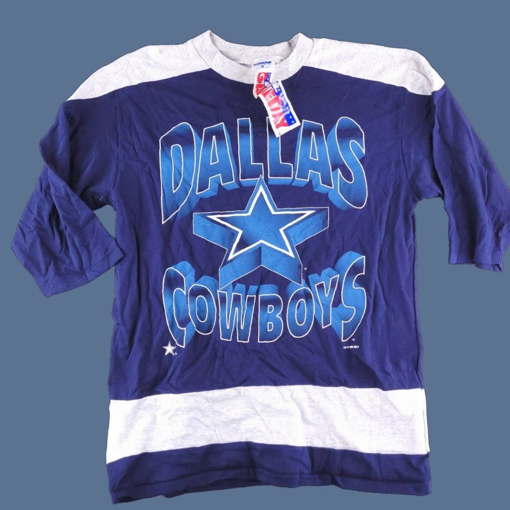 Vintage VINTAGE Artex Shirt Mens L Dallas Cowboys Retro Graphic Logo Half Sleeve Blue Size US L / EU 52-54 / 3 - 1 Thumbnail