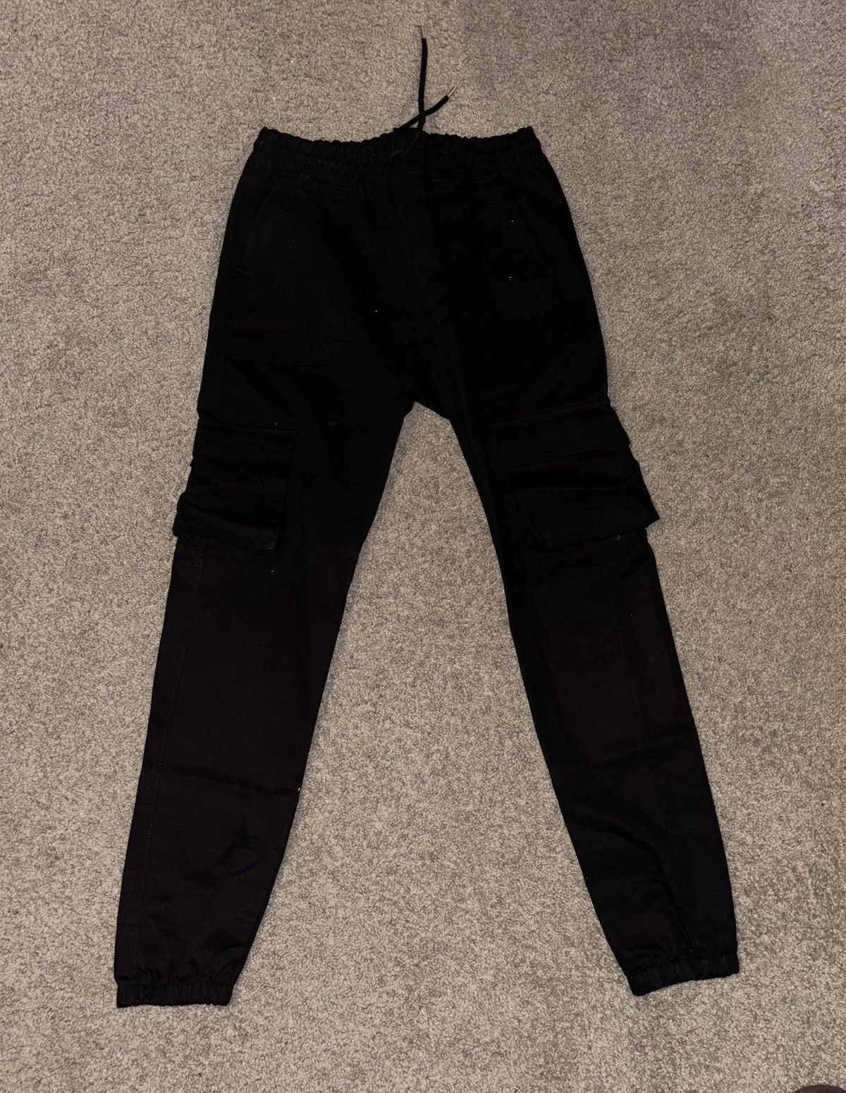 Boohoo Black Skinny Joggers Size US 32 / EU 48 - 1 Thumbnail