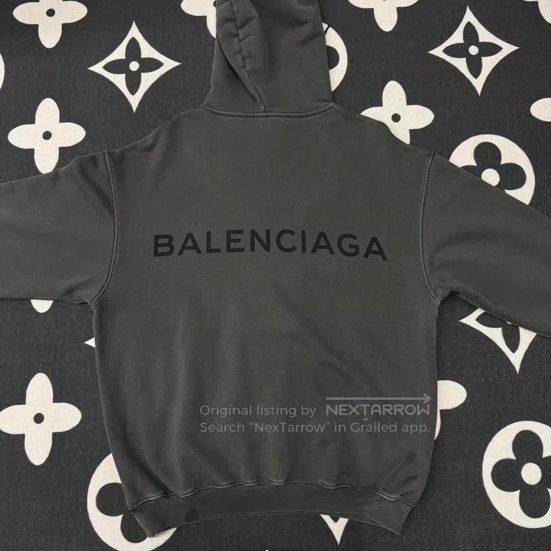 Balenciaga Balenciaga Washed Distressed Black Hoodie Size US S / EU 44-46 / 1 - 3 Thumbnail
