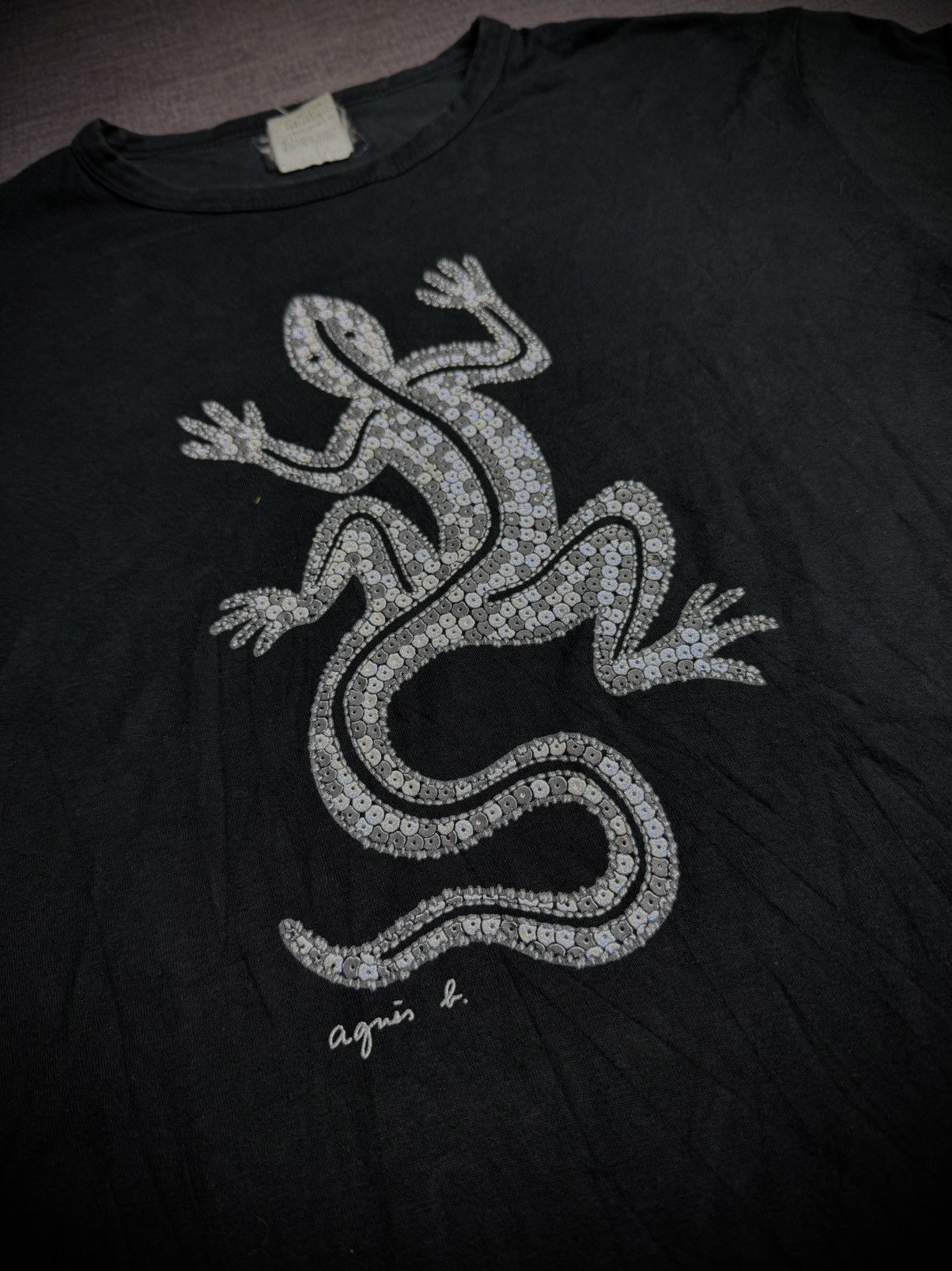 agnes b. Agnes.b lizard big logo long sleeve Size US XL / EU 56 / 4 - 3 Thumbnail