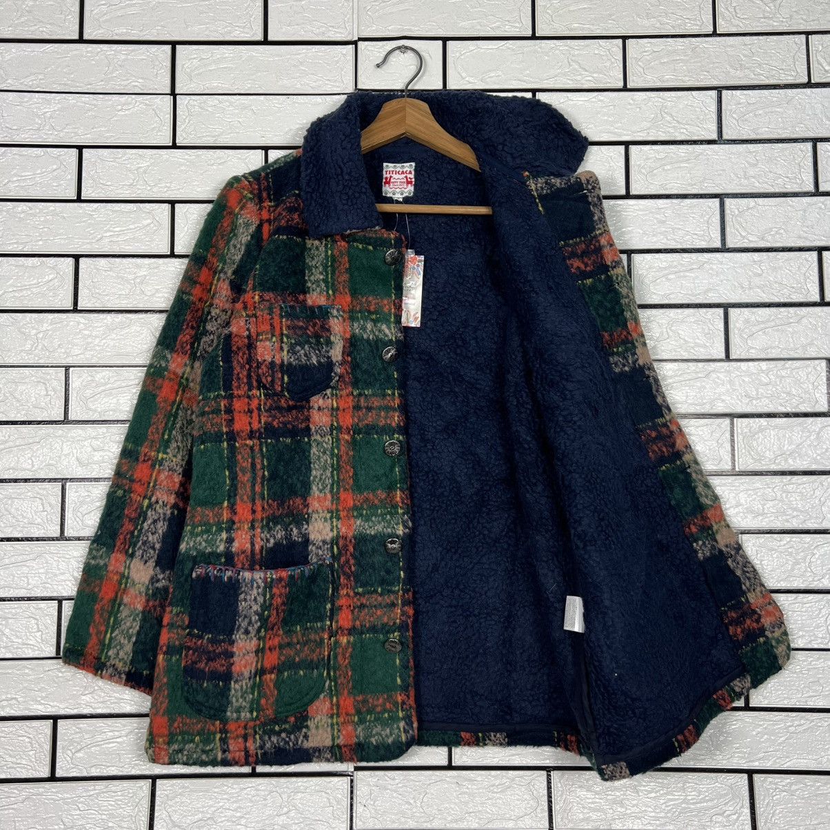 Japanese Brand NWT TITICACA Colorful Checked Fleece Jacket #4128-C188 Size US S / EU 44-46 / 1 - 8 Thumbnail
