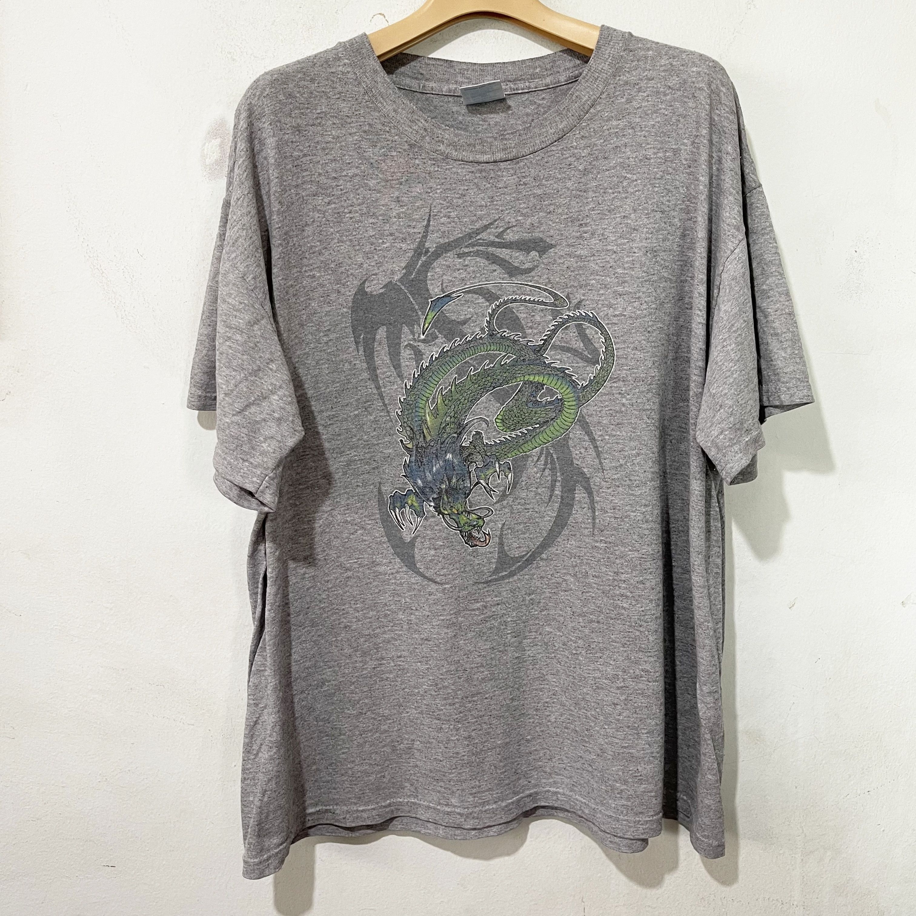 Vintage Vintage Y2K Dragon Shirt Size US XL / EU 56 / 4 - 1 Thumbnail