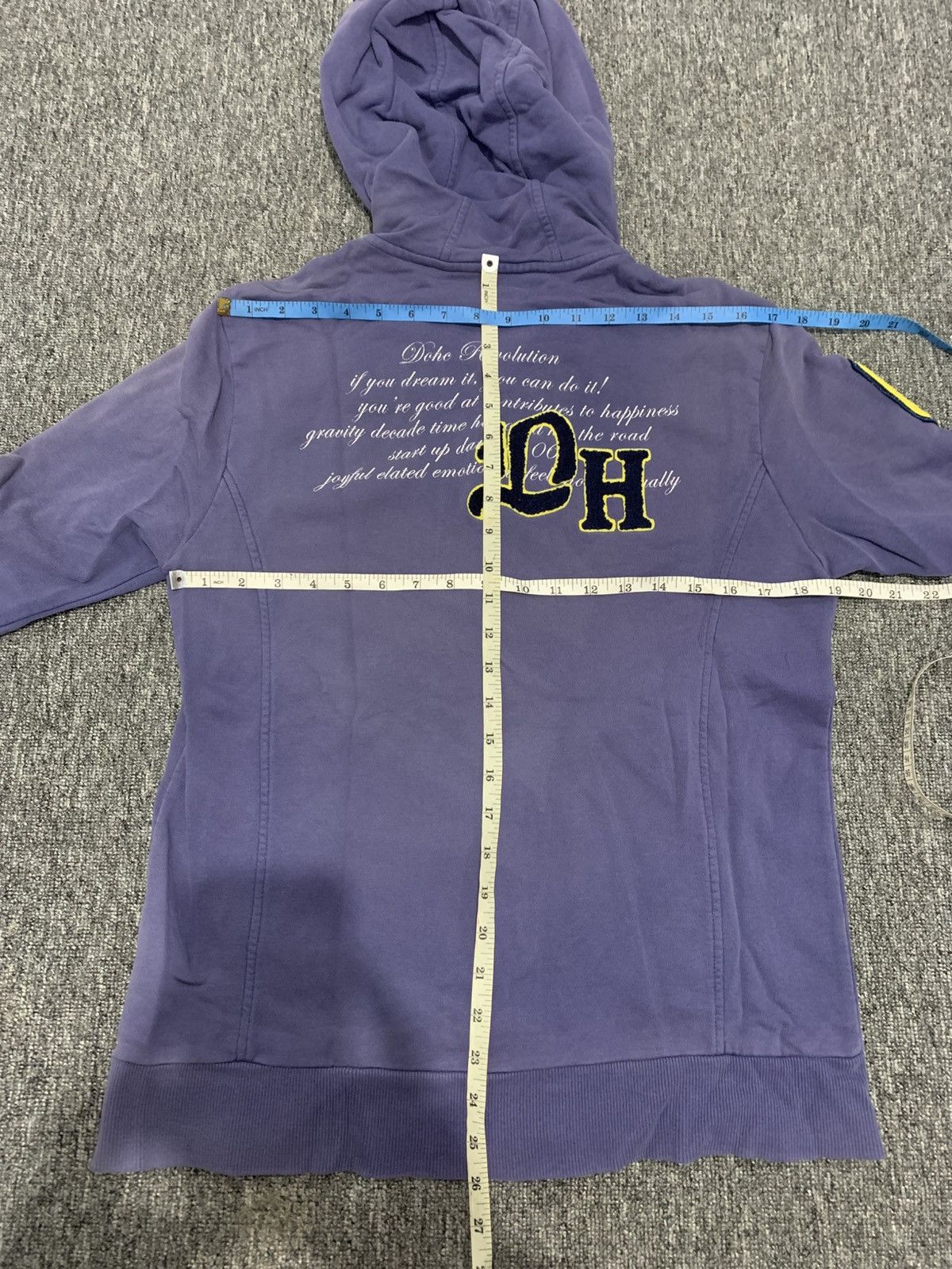 Japanese Brand Dohc Vintage Sunfaded Distressed Poem Zip Jacket Hoodie Size US L / EU 52-54 / 3 - 9 Thumbnail