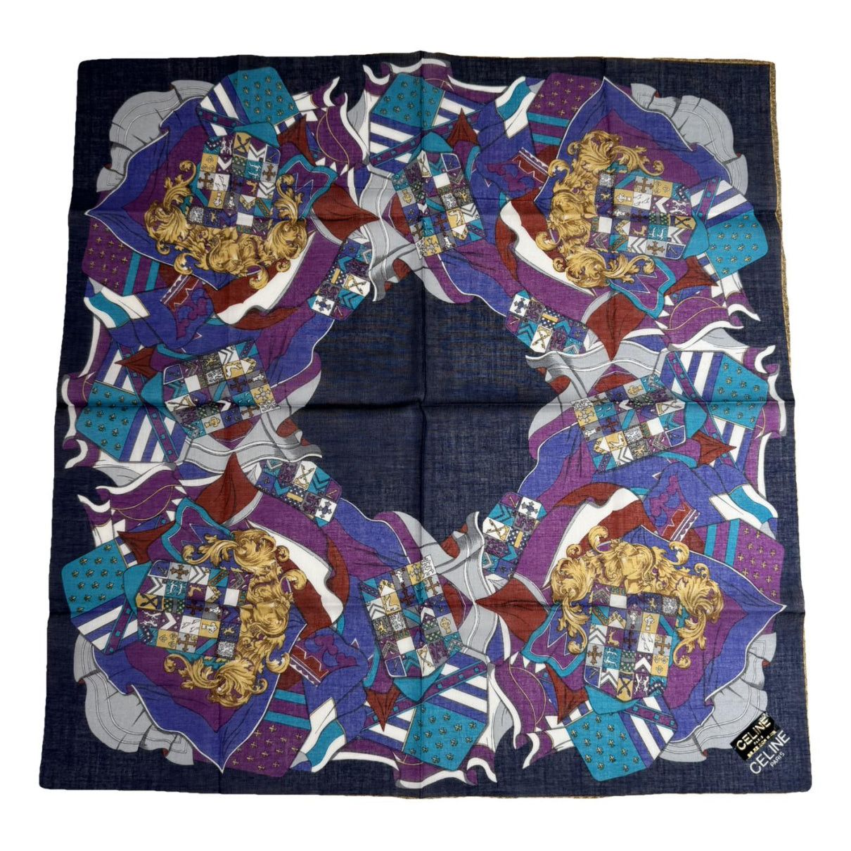 Celine Black Silk Scarf Size ONE SIZE - 1 Thumbnail