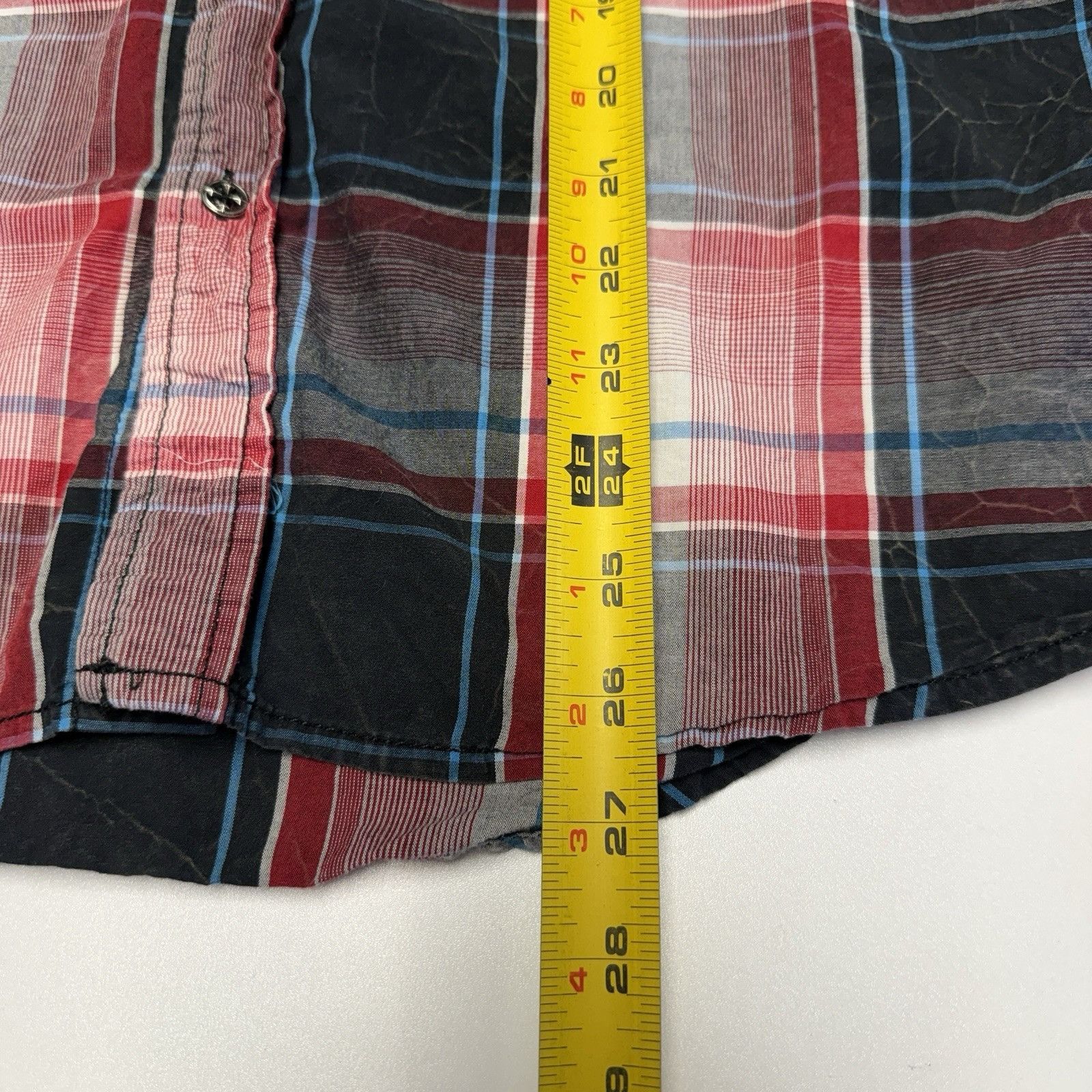 Affliction Affliction Button Up Shirt Mens Medium Red Plaid Long Sleeve Size US M / EU 48-50 / 2 - 8 Thumbnail
