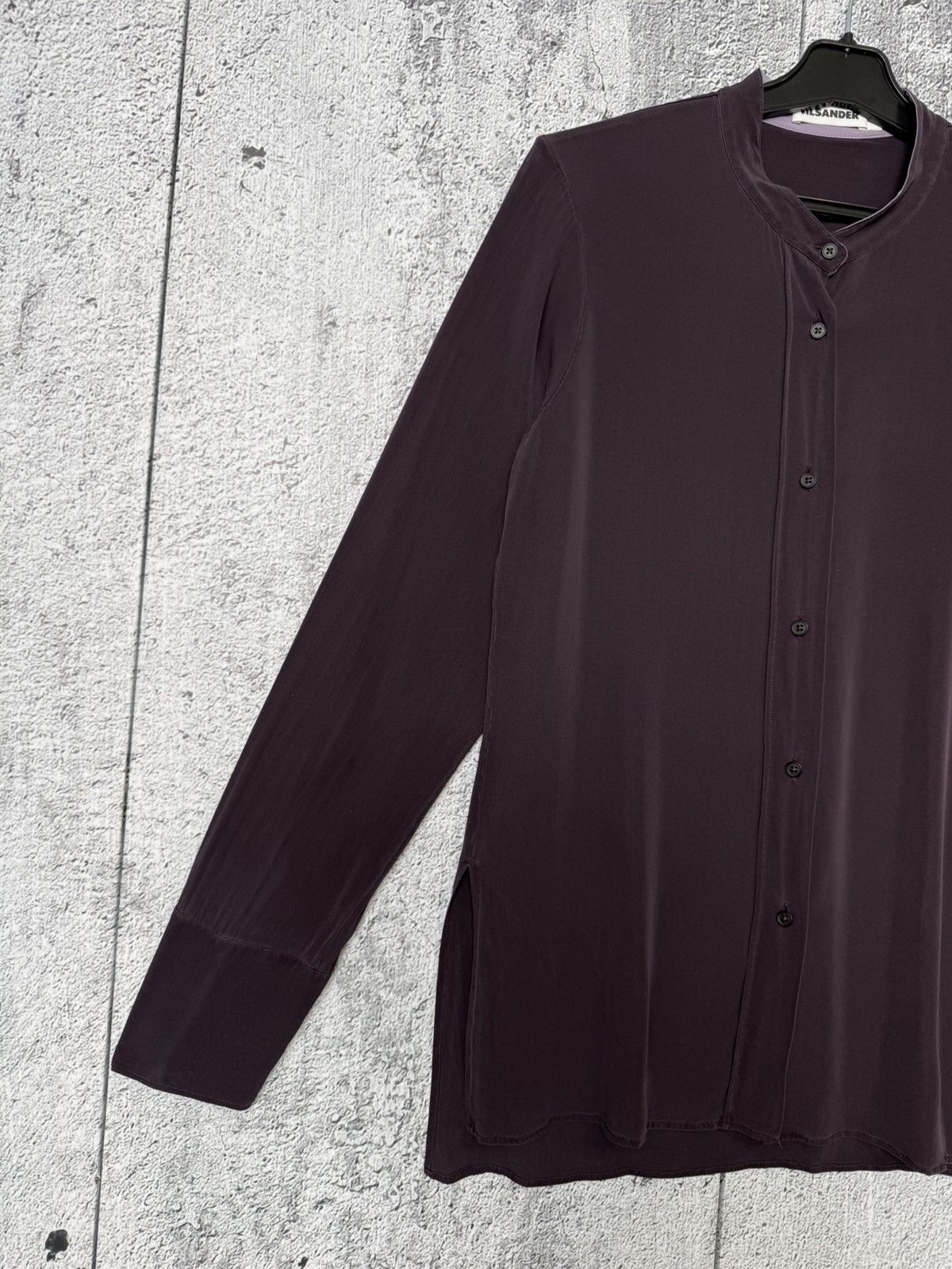 Jil Sander Jil Sander Silk Mandarin Collar Long Sleeve Button up Shirt Size XS / US 0-2 / IT 36-38 - 4 Thumbnail