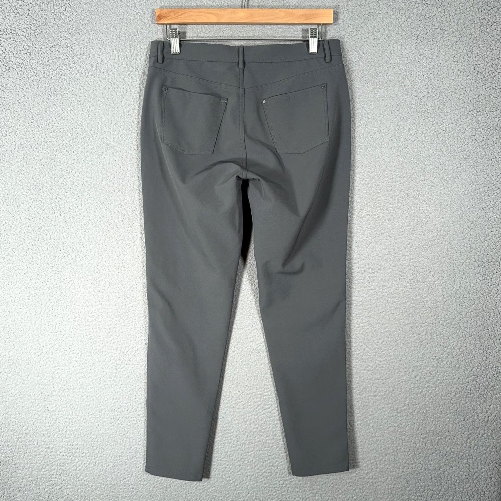 Vintage Lafayette 148 New York Mercer Pants Women 8 Gray Acclaimed Stretch Slim Trousers Size 30" / US 8 / IT 44 - 3 Thumbnail