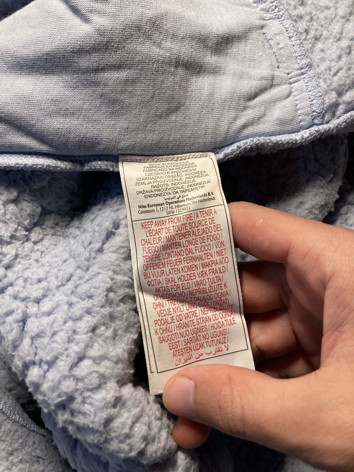 Nike × Vintage ⛩️Nike fleece jacket custom sherpa skeleton vintage y2k 1of1⛩️ Size US L / EU 52-54 / 3 - 12 Thumbnail