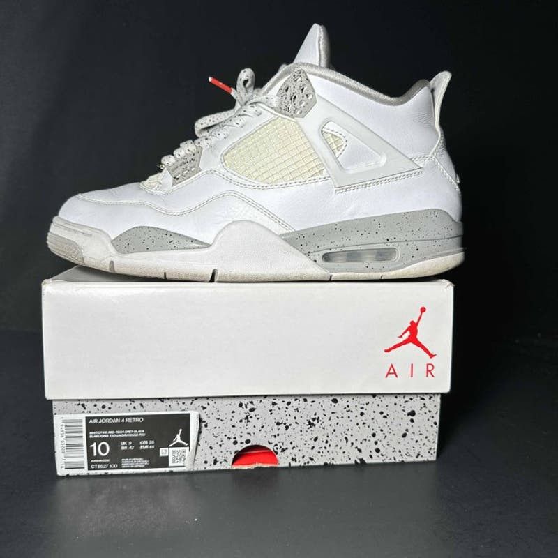 image of Air Jordan 4 Retro 'white Oreo' Pre-Owned Mens Sneakers, 10