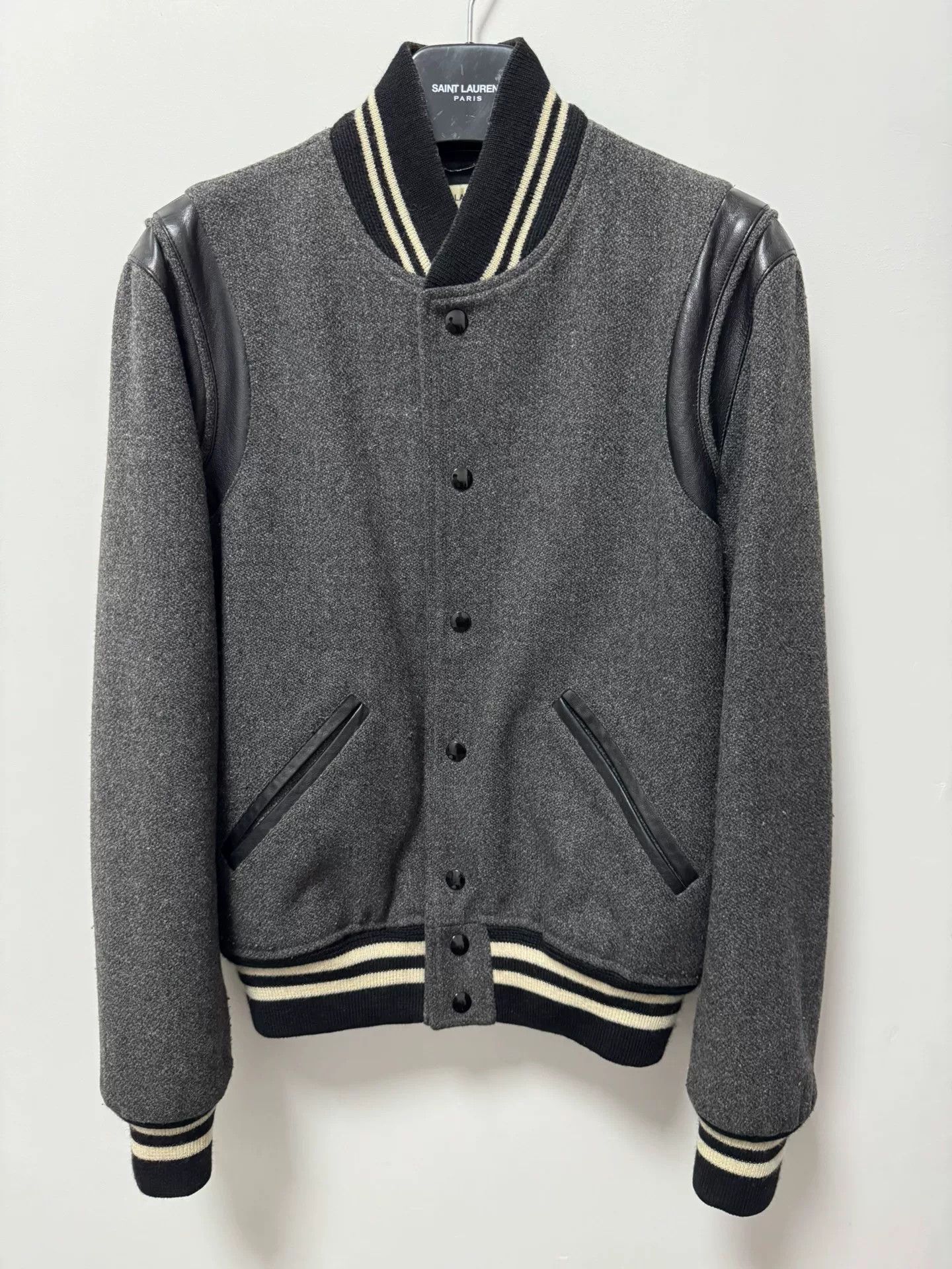 Saint Laurent Paris Saint Laurent Baseball Jacket SLP14FW Size US S / EU 44-46 / 1 - 1 Thumbnail