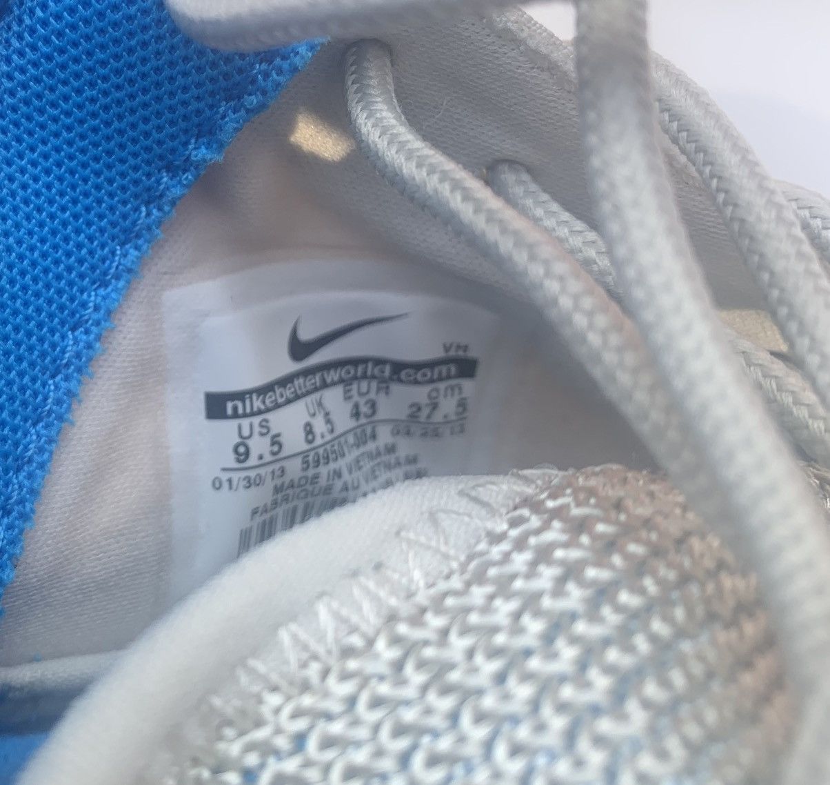 Nike Men’s Nike Roshe Run Mid Size 9.5 Mortar Blue Hero Sneakers Size US 9.5 / EU 42-43 - 8 Thumbnail