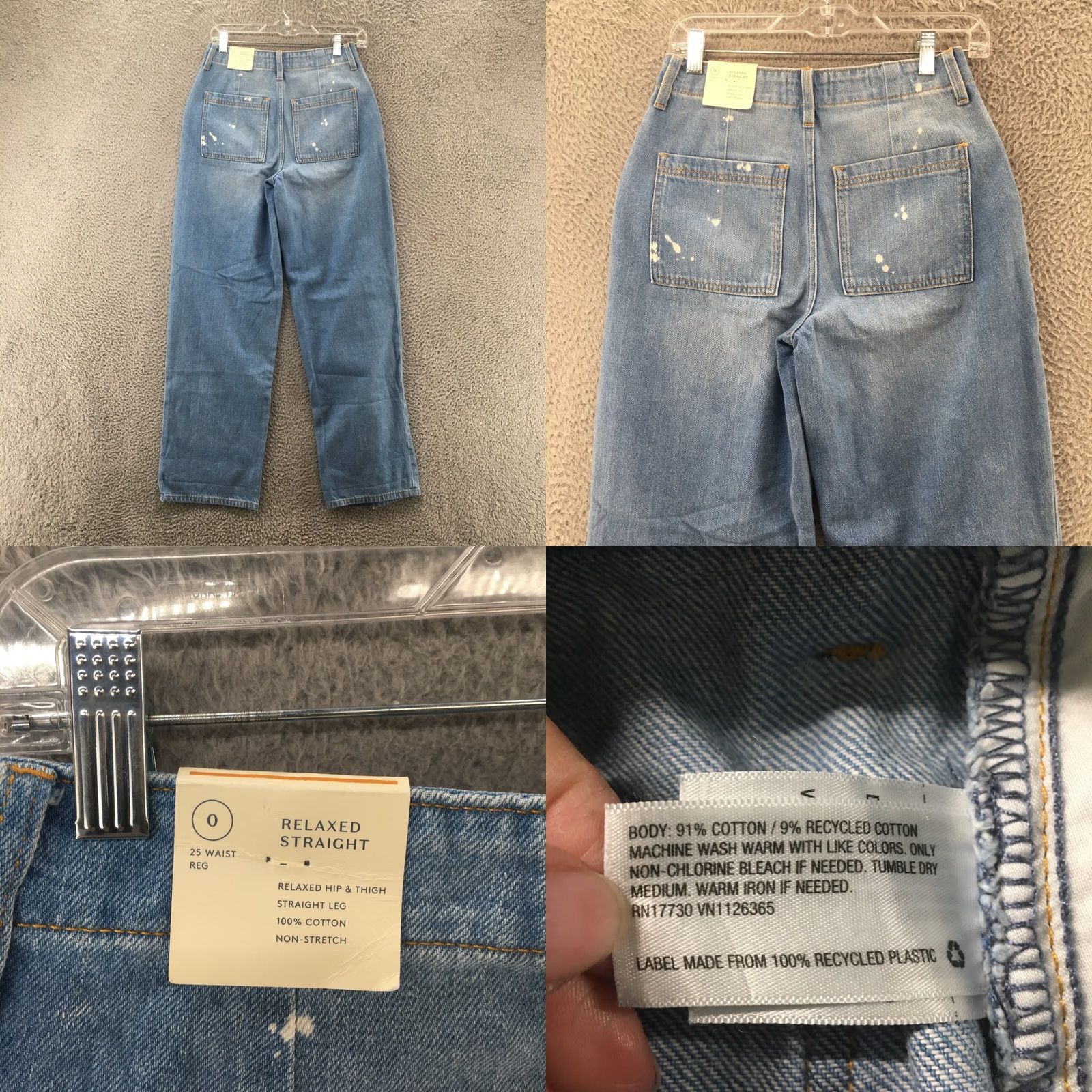 Vintage Universal Thread Jeans Womens 0 25 Waist Blue Denim Relaxed Straight Jeans Size 25" / US 0 / IT 36 - 9 Thumbnail