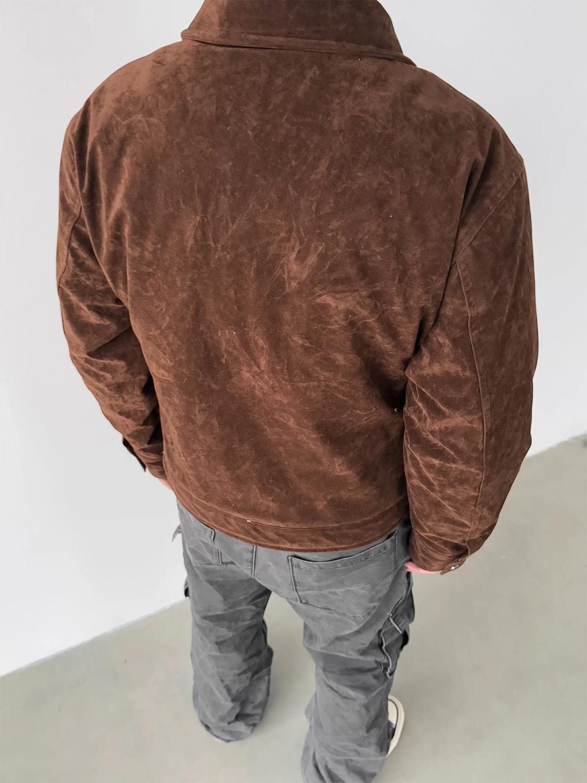 Japanese Brand Fireman Clasp Brown Suede Jacket Size US M / EU 48-50 / 2 - 5 Thumbnail