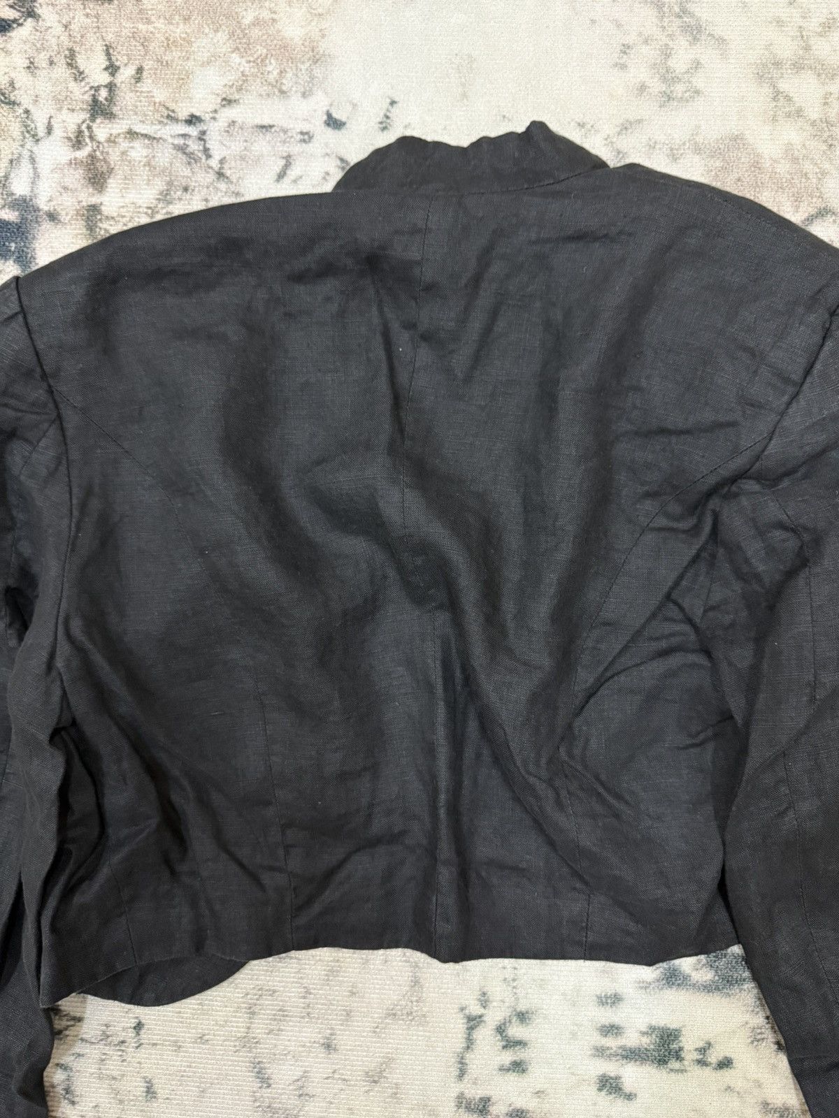Japanese Brand × Kenzo × Vintage Vintage Kenzo Black Linen Embroidered Floral Boho Short Open Size XS / US 0-2 / IT 36-38 - 10 Thumbnail