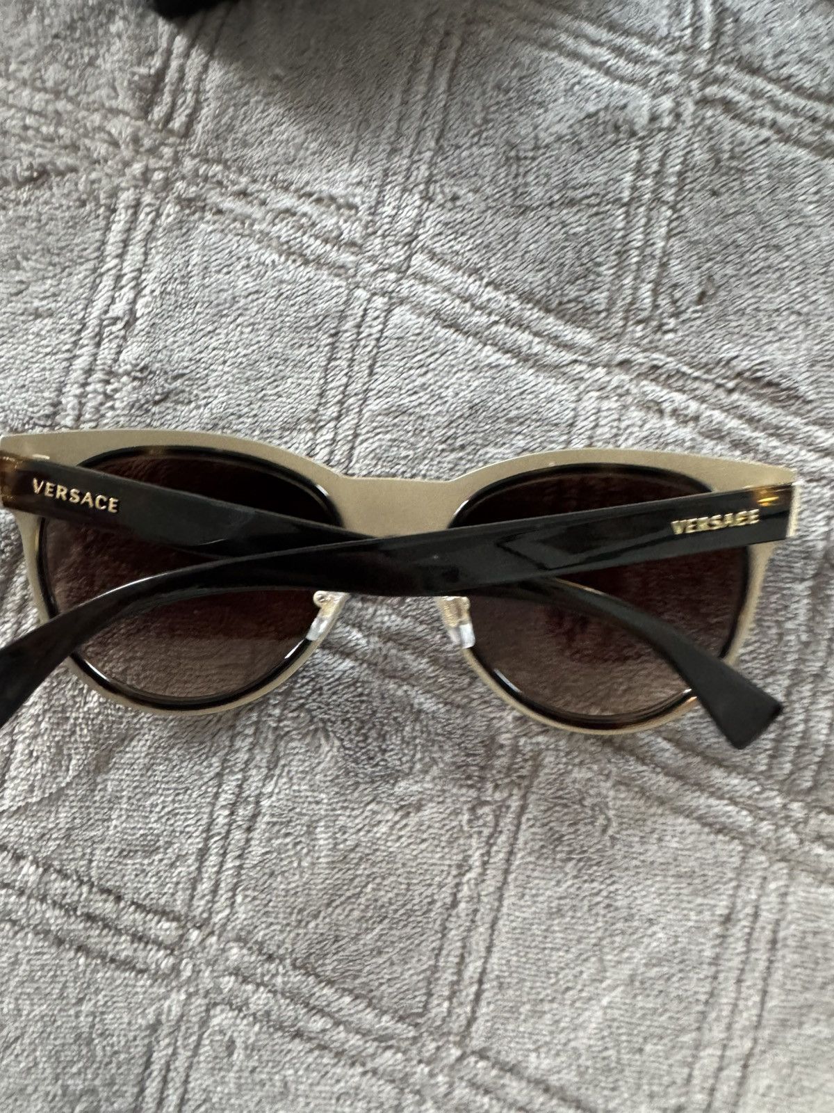 Versace Versace Women’s Sunglasses Havana brown/gold metal Mod 2198 Size ONE SIZE - 4 Thumbnail