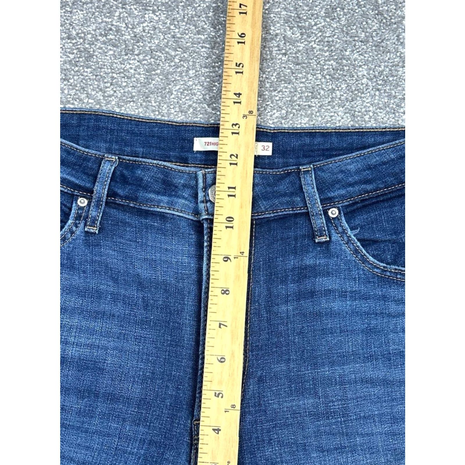 Levi's Levi's 721 Skinny Jeans Womens High Rise Blue Denim Cotton Stretch 32x29 Size 24" / US 00 / IT 34 - 5 Thumbnail