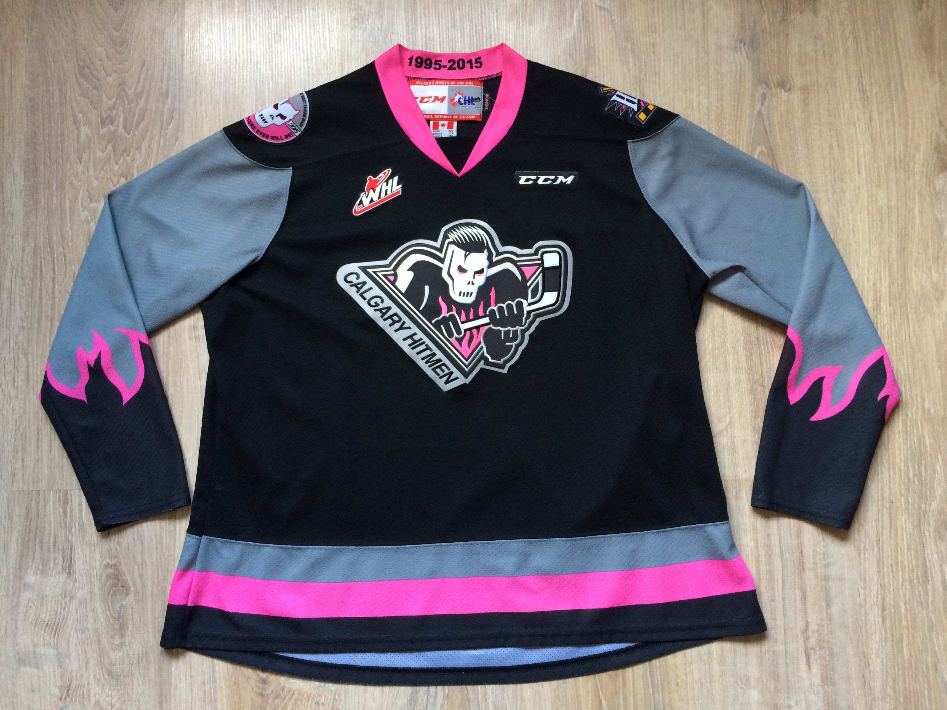 Ccm × NHL × Vintage Vintage Calgary Hitmen CCM Womens Hockey Jersey Size XXL / US 16-18 / IT 52-54 - 1 Thumbnail