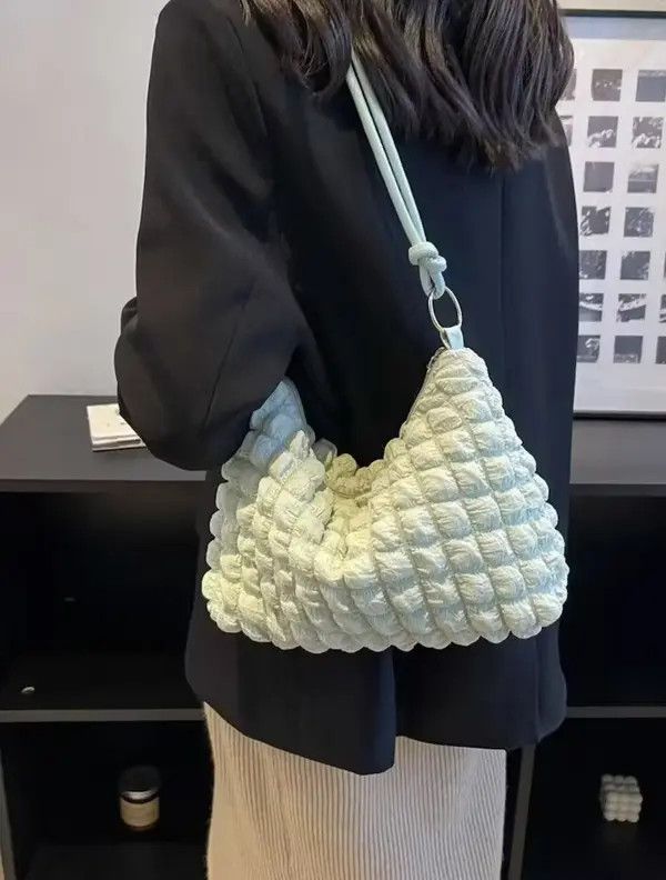 Japanese Brand × Vintage Mint Green Minimalist Knot Ruched Purse Size ONE SIZE - 3 Thumbnail