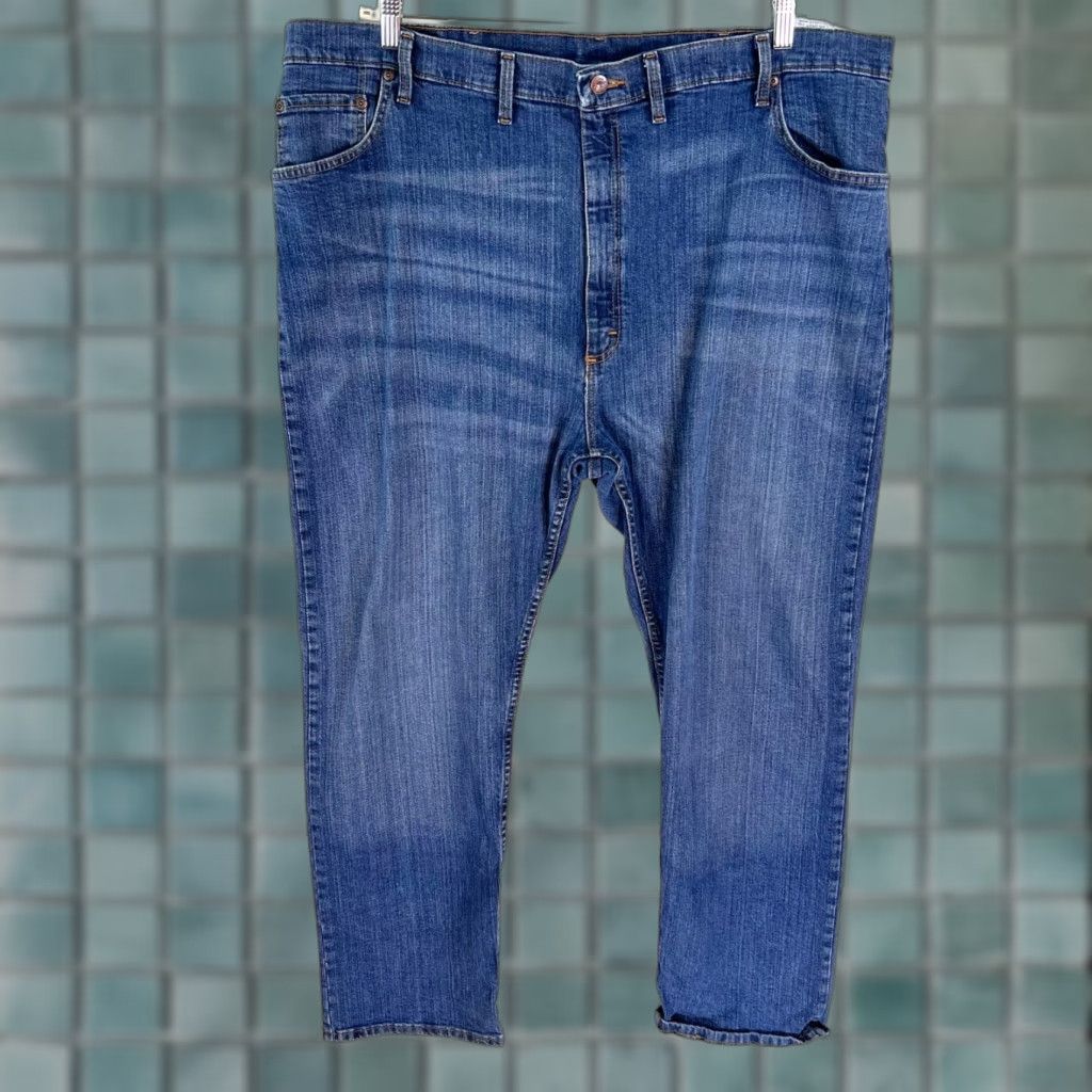 Wrangler Wrangler Jeans Mens 48 Straight Leg High Rise Denim 48X30 Blue 5-Pocket Regular Mens High Rise 48X30 Size US 32 / EU 48 - 1 Thumbnail