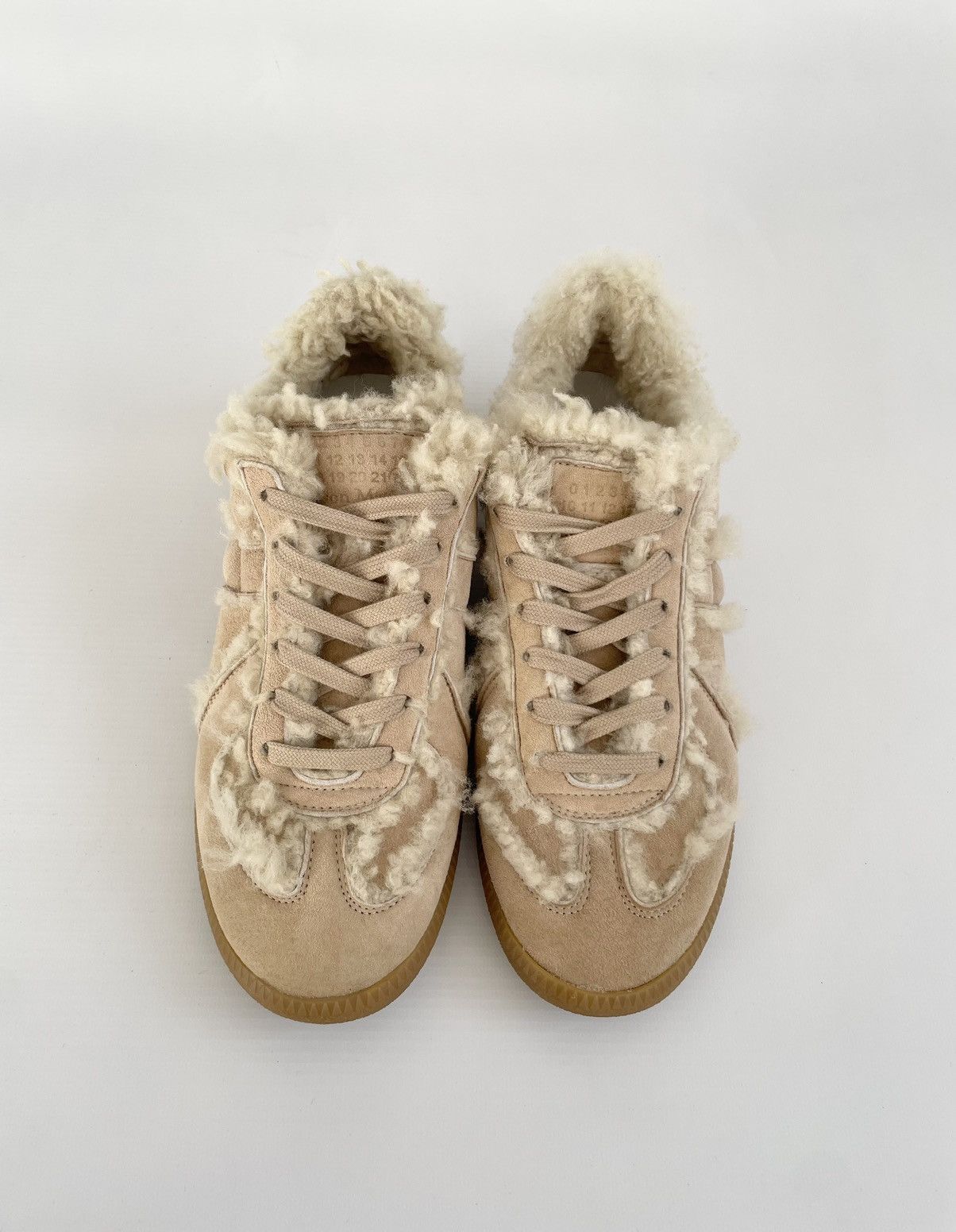 Maison Margiela Beige Shearling GAT Sneakers Size US 8 / IT 38 - 5 Thumbnail