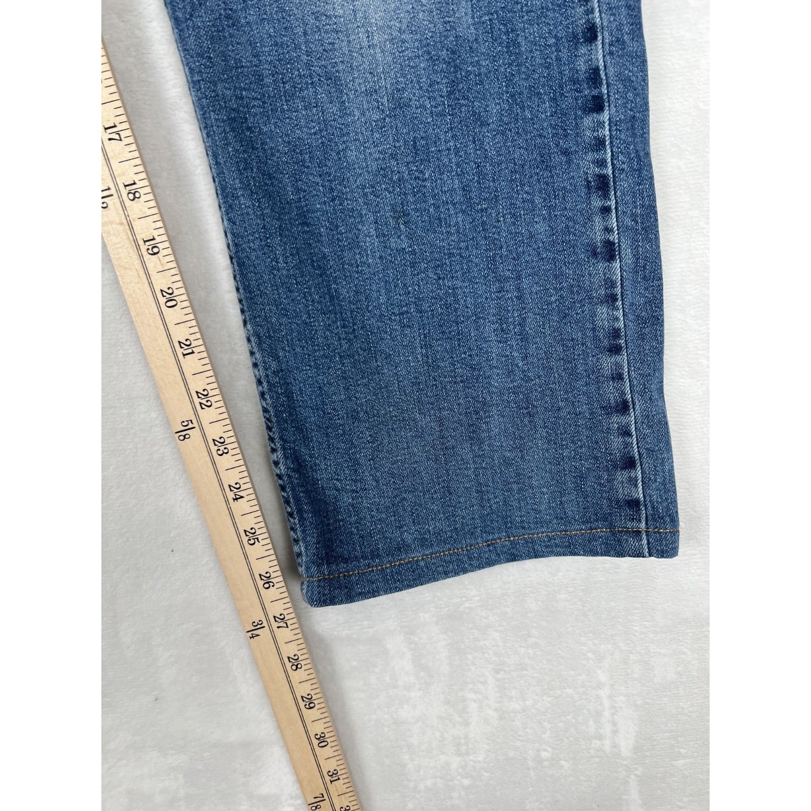 Levi's Levi's 513 Jeans Mens 40x27 Blue Denim Straight Leg Classic Size US 40 / EU 56 - 4 Thumbnail