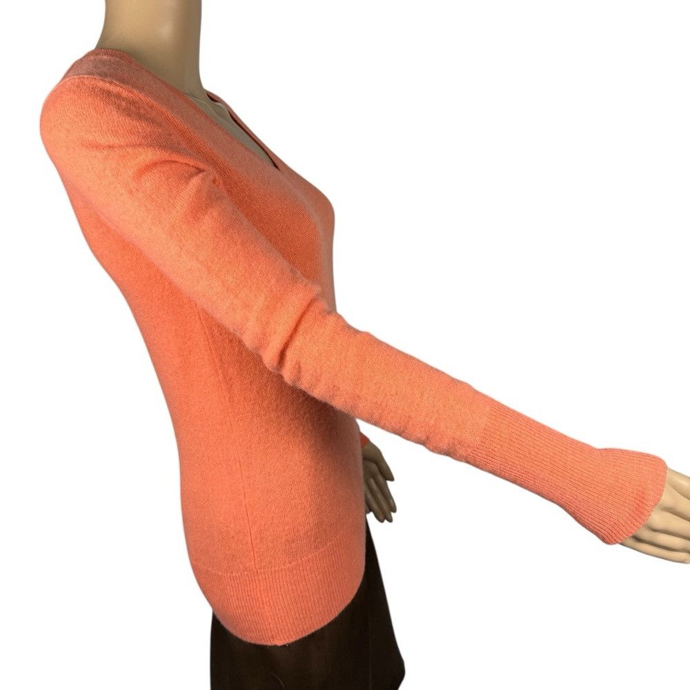 Other Halogen Cashmere V-Neck Orange Sweater Size S Size S / US 4 / IT 40 - 3 Thumbnail