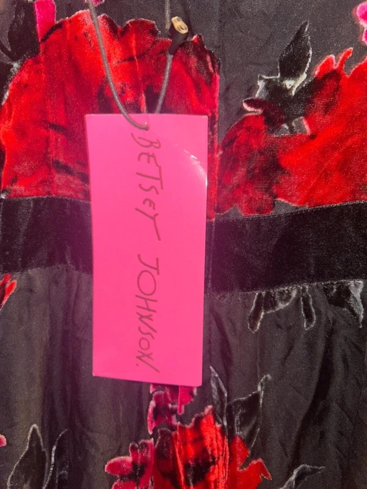 Other Betsey Johnson Velvet Burnout Rose Dress NWT XL 16–18 Black Size XXL / US 16-18 / IT 52-54 - 6 Thumbnail