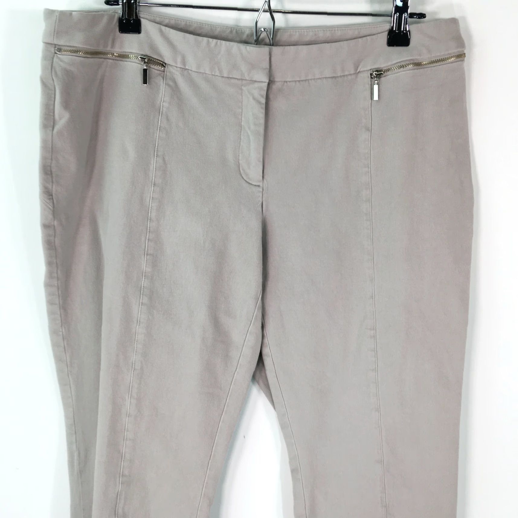 Alfani Alfani Womens Trousers Beige Size 14 Short Mid Rise Tummy Control Regular Fit Pants Size 36" / US 14 / IT 50 - 3 Thumbnail