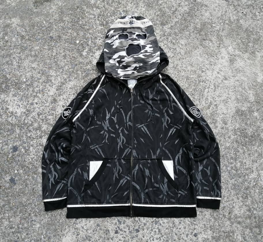 Hypebeast Alienegra Balaclava Mask Allover Print Zipper Hoodie Size US M / EU 48-50 / 2 - 1 Thumbnail