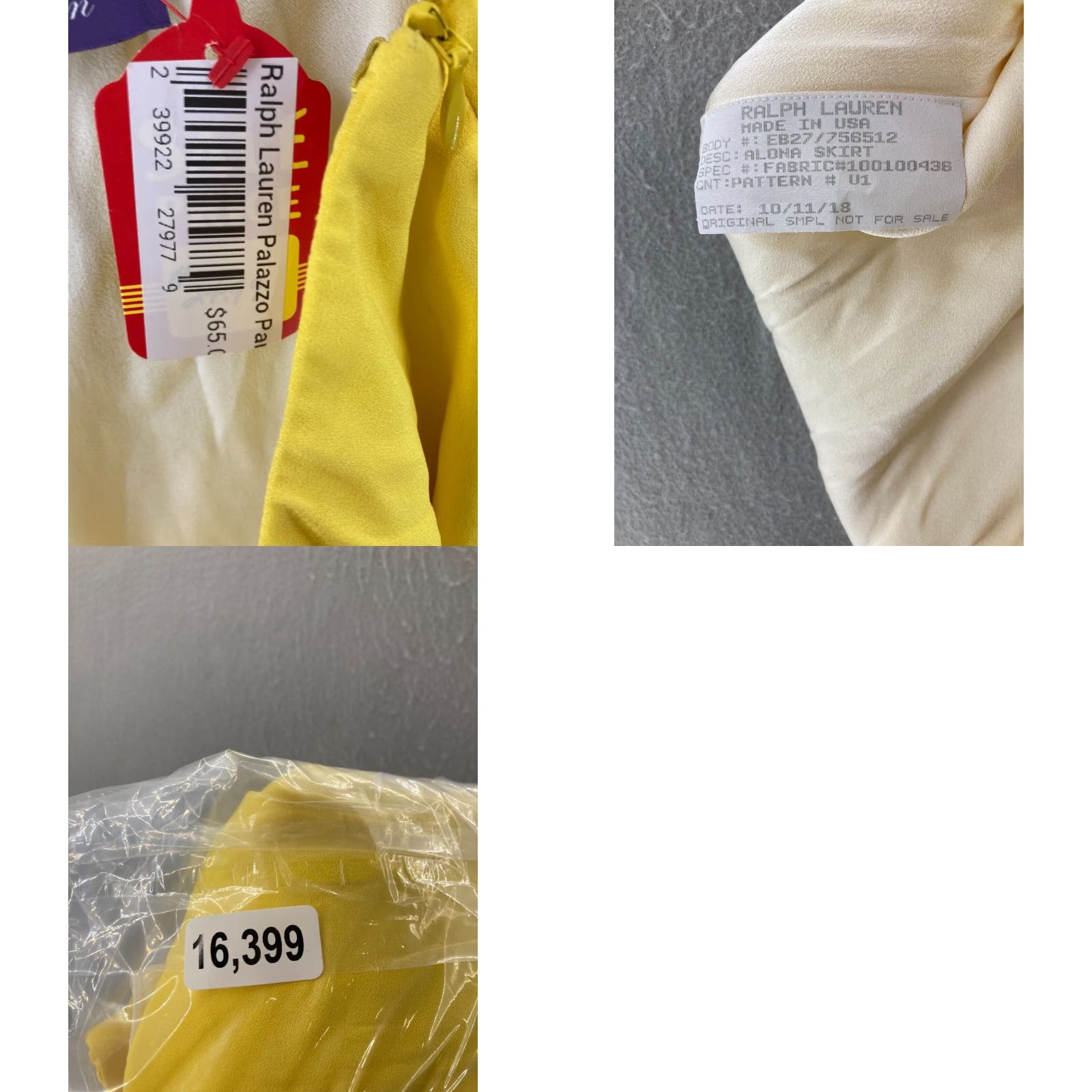Ralph Lauren Ralph Lauren A-Line Skirt Womens 27 Long Yellow Solid Business Casual Summer Size 27" / US 4 / IT 40 - 8 Thumbnail