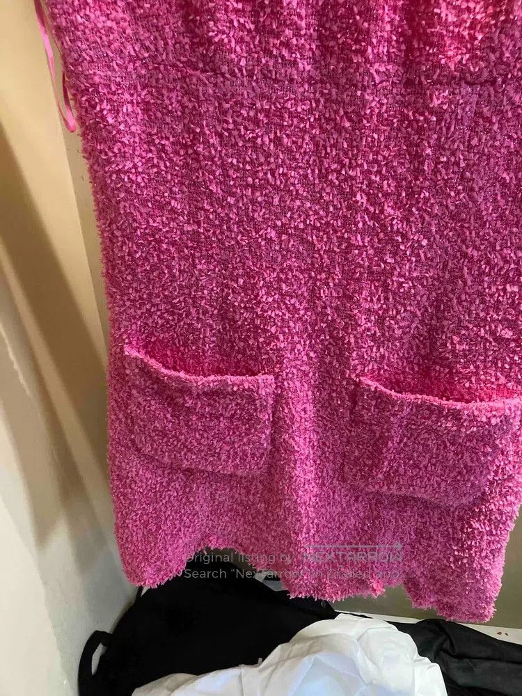Chanel Chanel 22s Barbie pink bow strap glitter dress Size XXS / US 00 / IT 34 - 3 Thumbnail