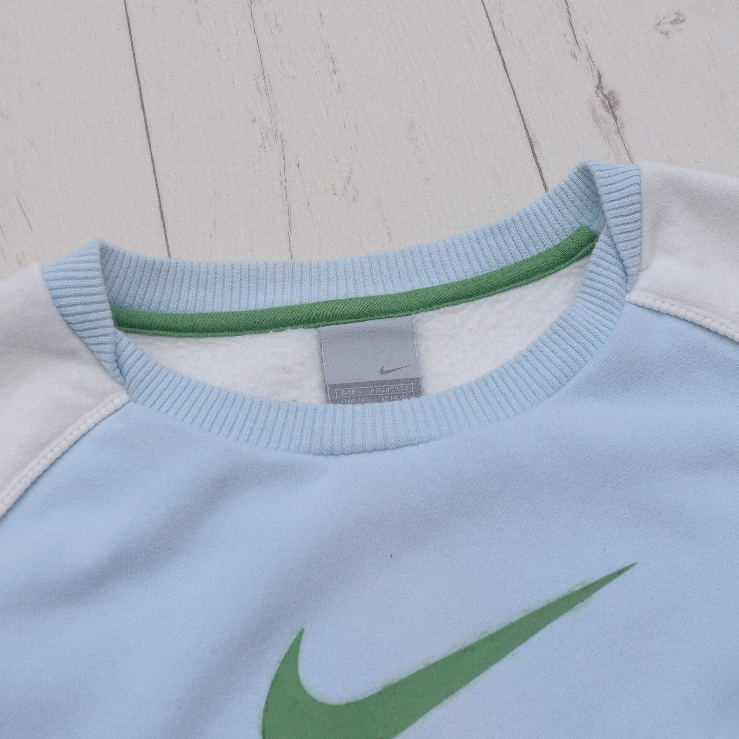 Nike × Vintage Vintage NIKE AIR SWOOSH BIG Logo Raglan Sweatshirt Size M / US 6-8 / IT 42-44 - 5 Thumbnail