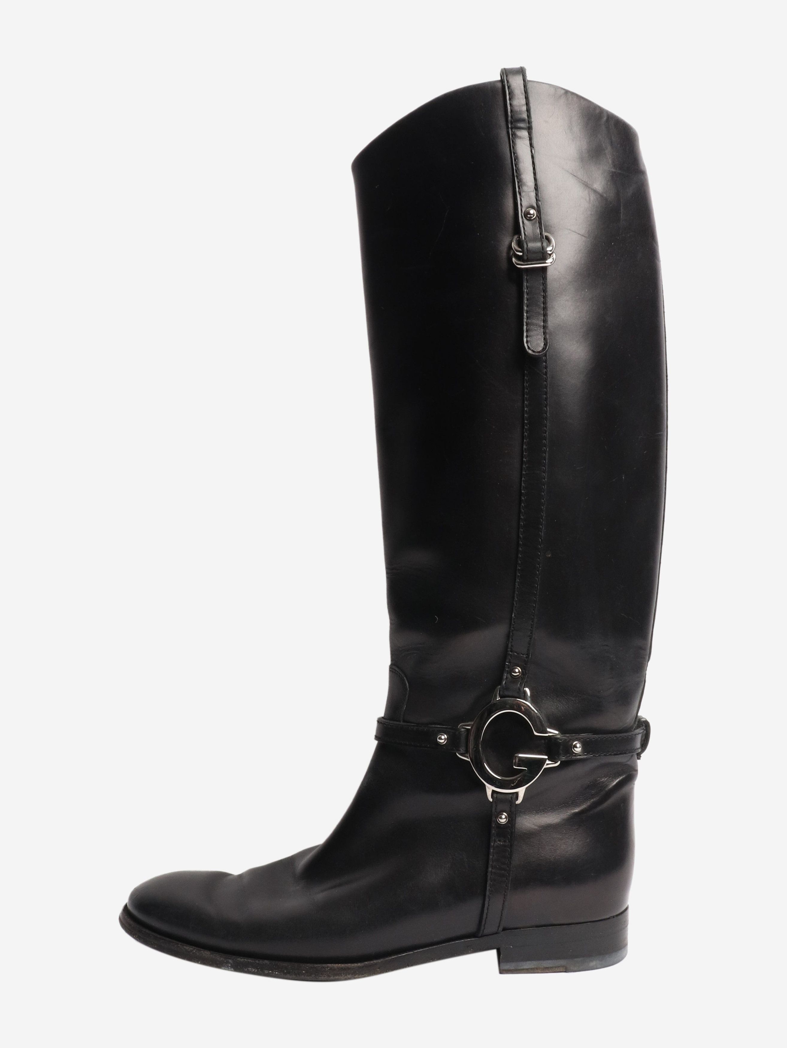 Other Black leather riding boots - EU 39.5 Size US 8.5 / IT 38.5 - 1 Thumbnail