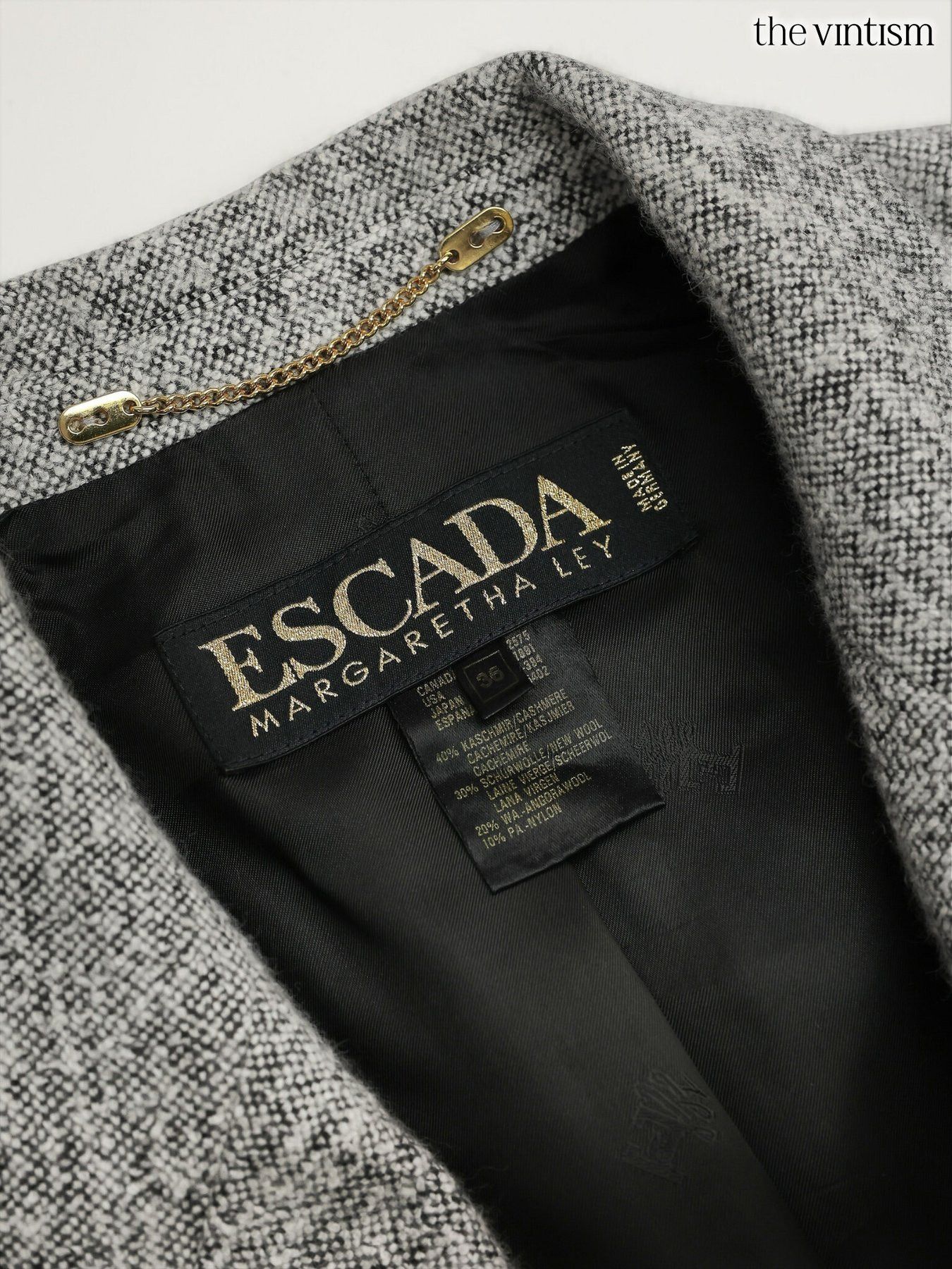 Escada Escada Cashmere, Virgin Wool & Angora Double-Breasted Blazer Size M / US 6-8 / IT 42-44 - 8 Thumbnail