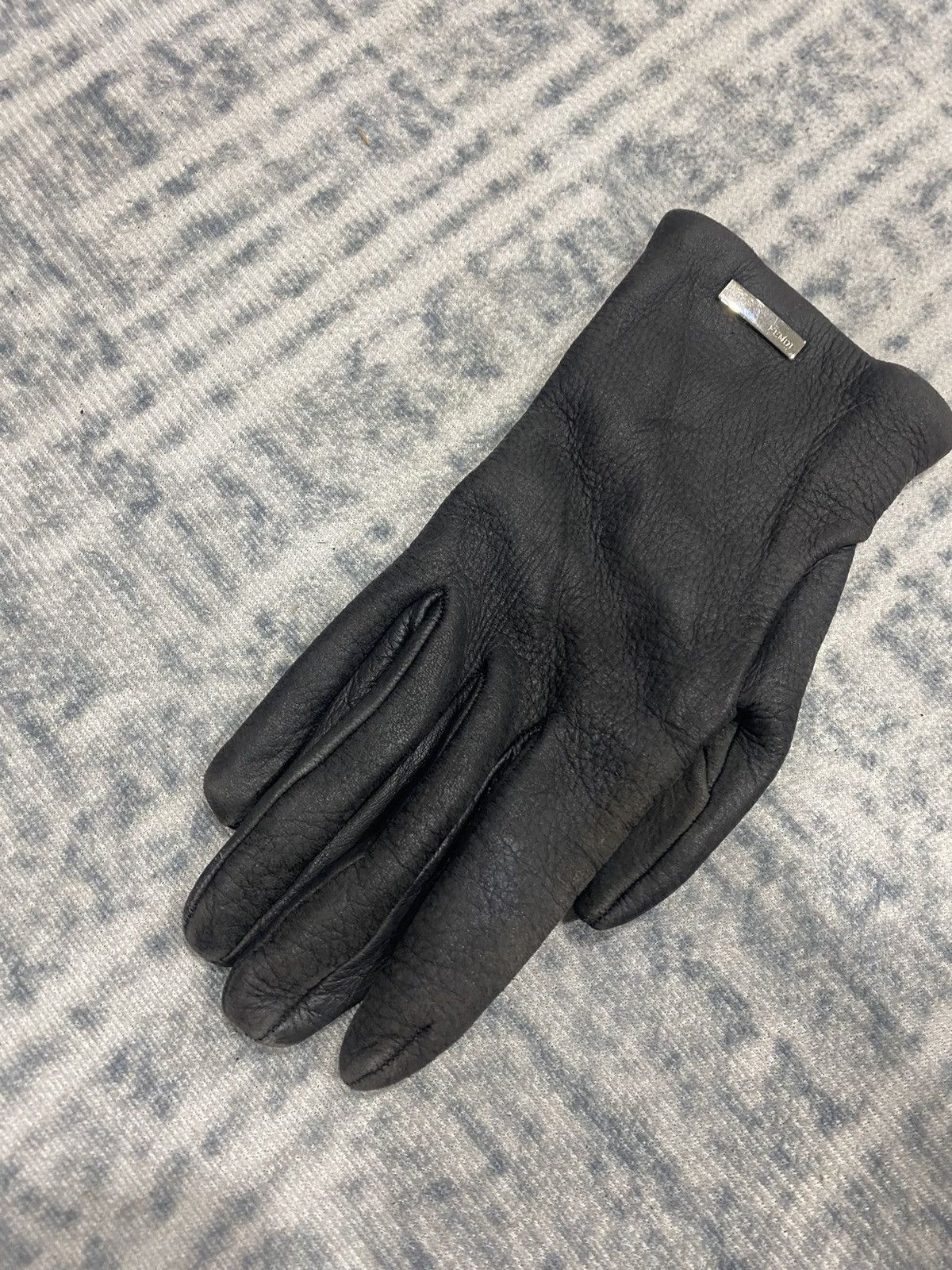 Fendi Fendi One handed Gloves Guanti Leather (right) Size ONE SIZE - 3 Thumbnail