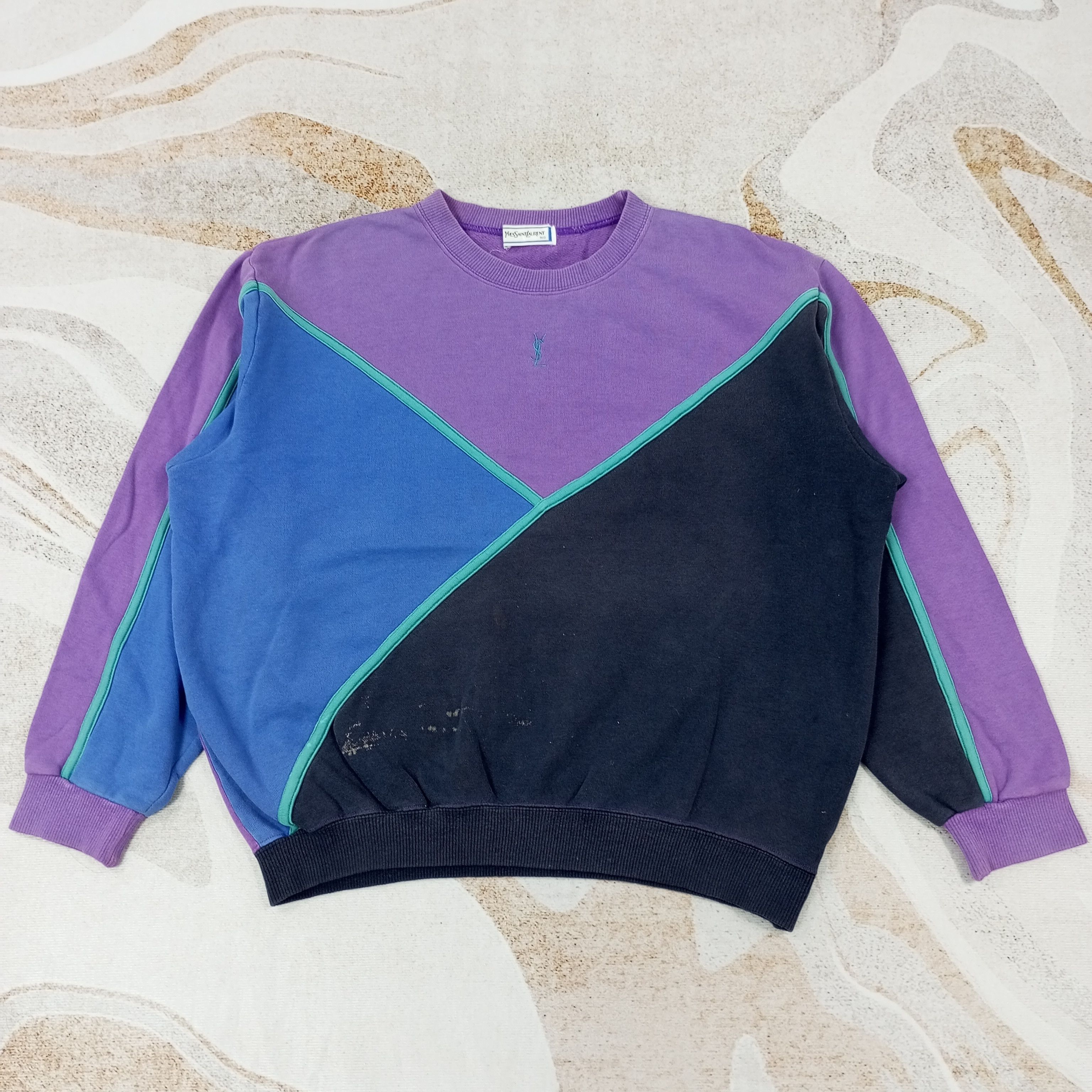 Vintage × Yves Saint Laurent Yves Saint Laurent Sweatshirt c222n11 Size US L / EU 52-54 / 3 - 1 Thumbnail