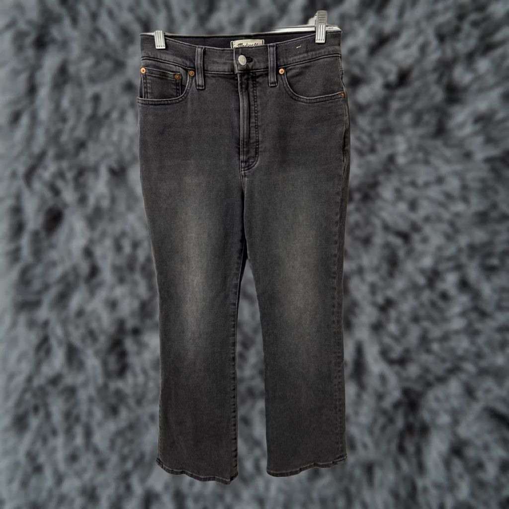 Madewell Madewell The Perfect Vintage Flare Crop Jeans Womens 27x27 Black High Rise Denim Size 27" / US 4 / IT 40 - 1 Thumbnail