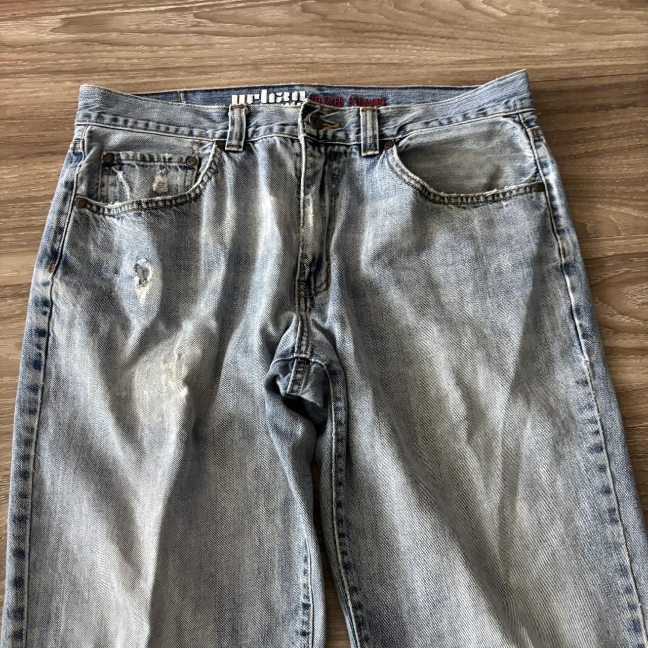 Vintage Crazy Vintage Y2K/2000s Grunge Faded Light Wash Bootcut Denim Jeans! 34x30 Size US 34 / EU 50 - 5 Thumbnail