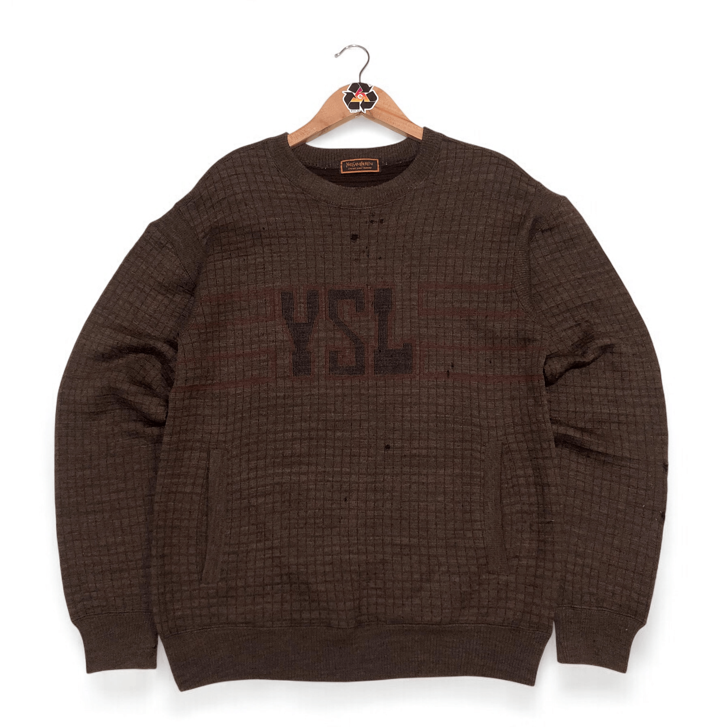 Yves Saint Laurent Archive YSL Yves Saint Laurent Tricots Big Logo 90s Vintage Size US L / EU 52-54 / 3 - 1 Thumbnail