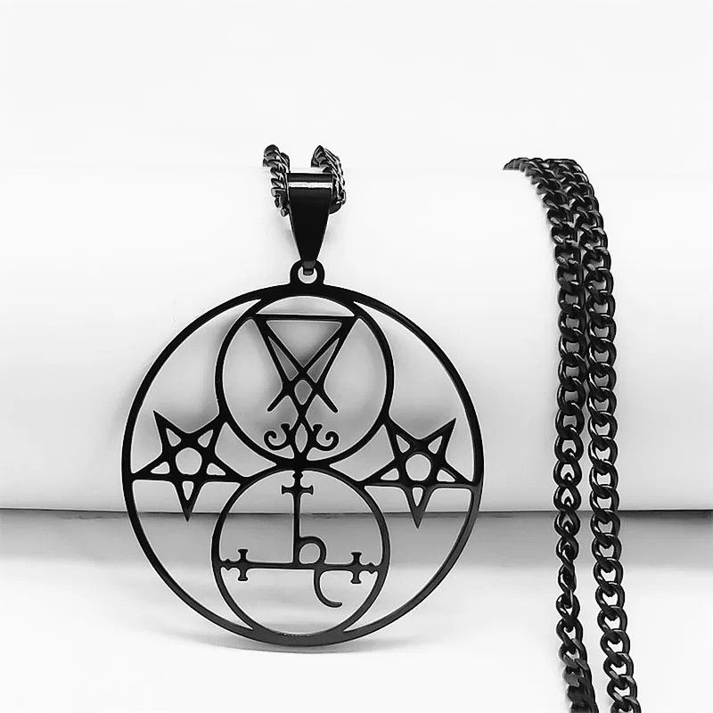 Jewelry Satan Demon Hollow Pentagram Pendant Charms Necklace Emblem Size ONE SIZE - 5 Thumbnail