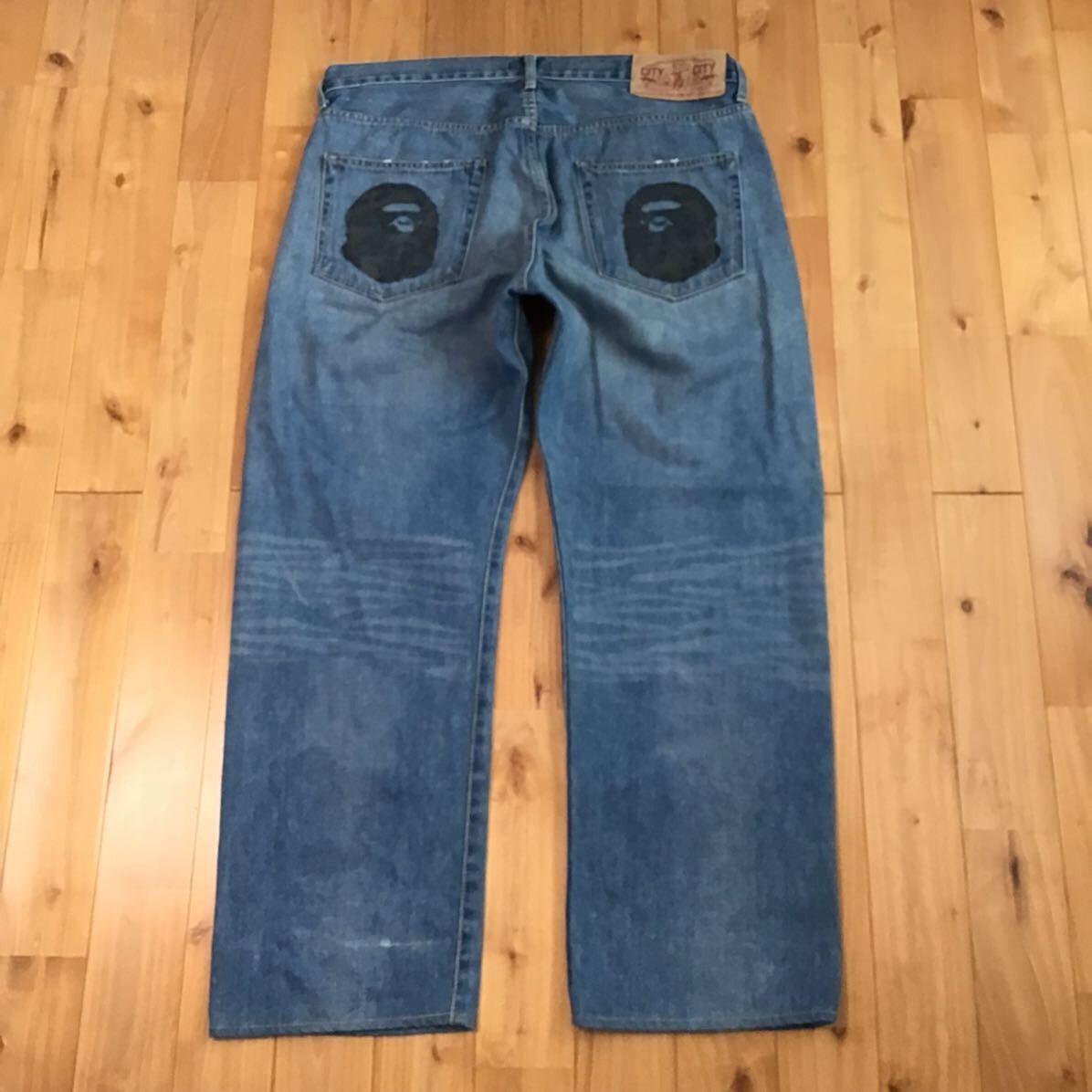 A BATHING APE HEAD LOGO Denim Blue US 33