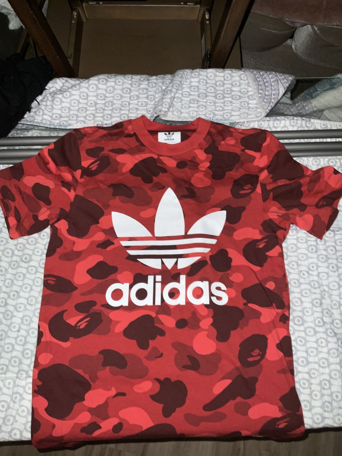 image of Adidas Adicolor Tee in Red, Men's (Size Small)