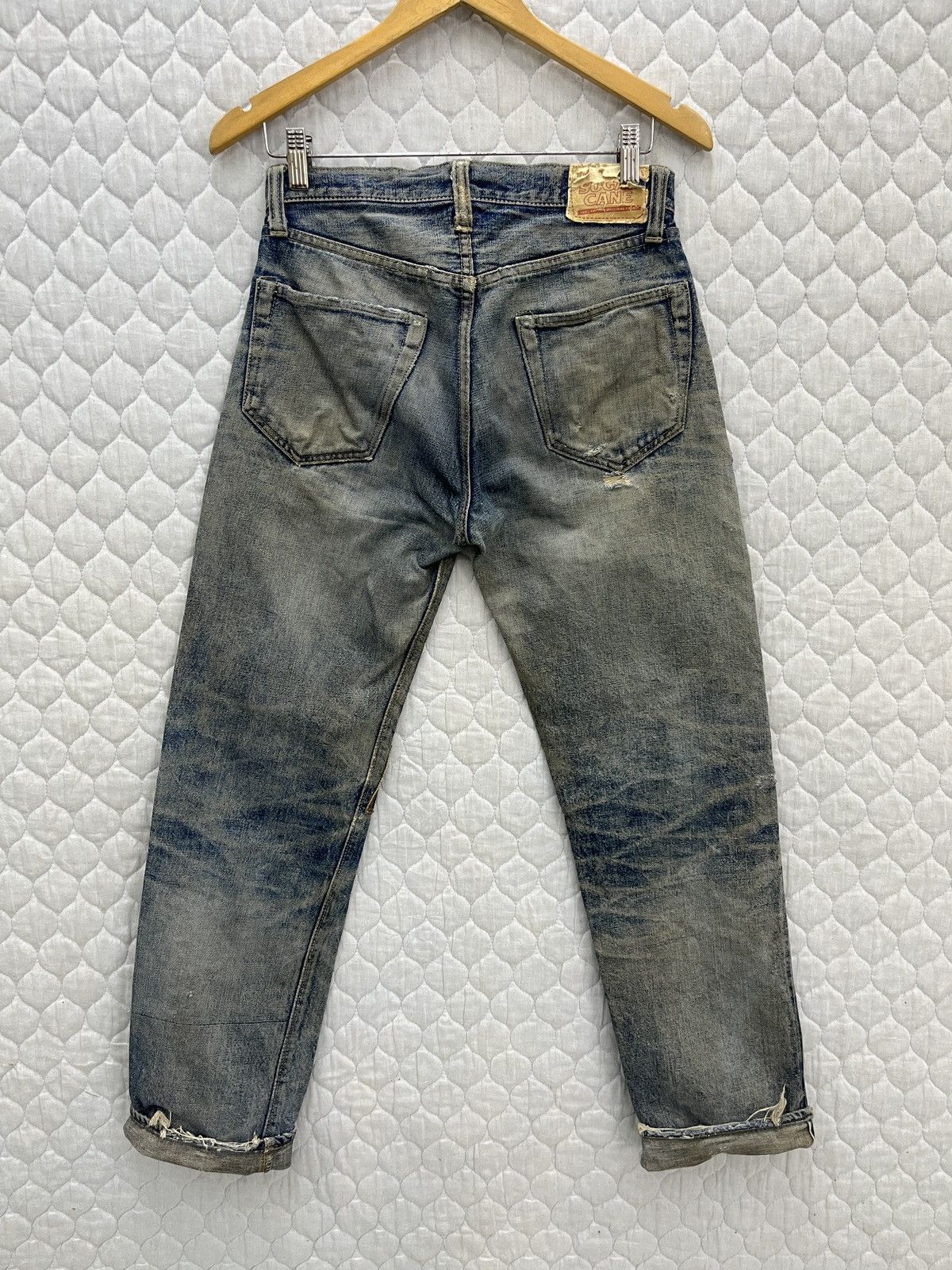 Sugar Cane 🔥🔥🔥RARE VTG SUGAR CANE DISTRESSED SELVEDGE DENIM Size US 29 - 9 Thumbnail