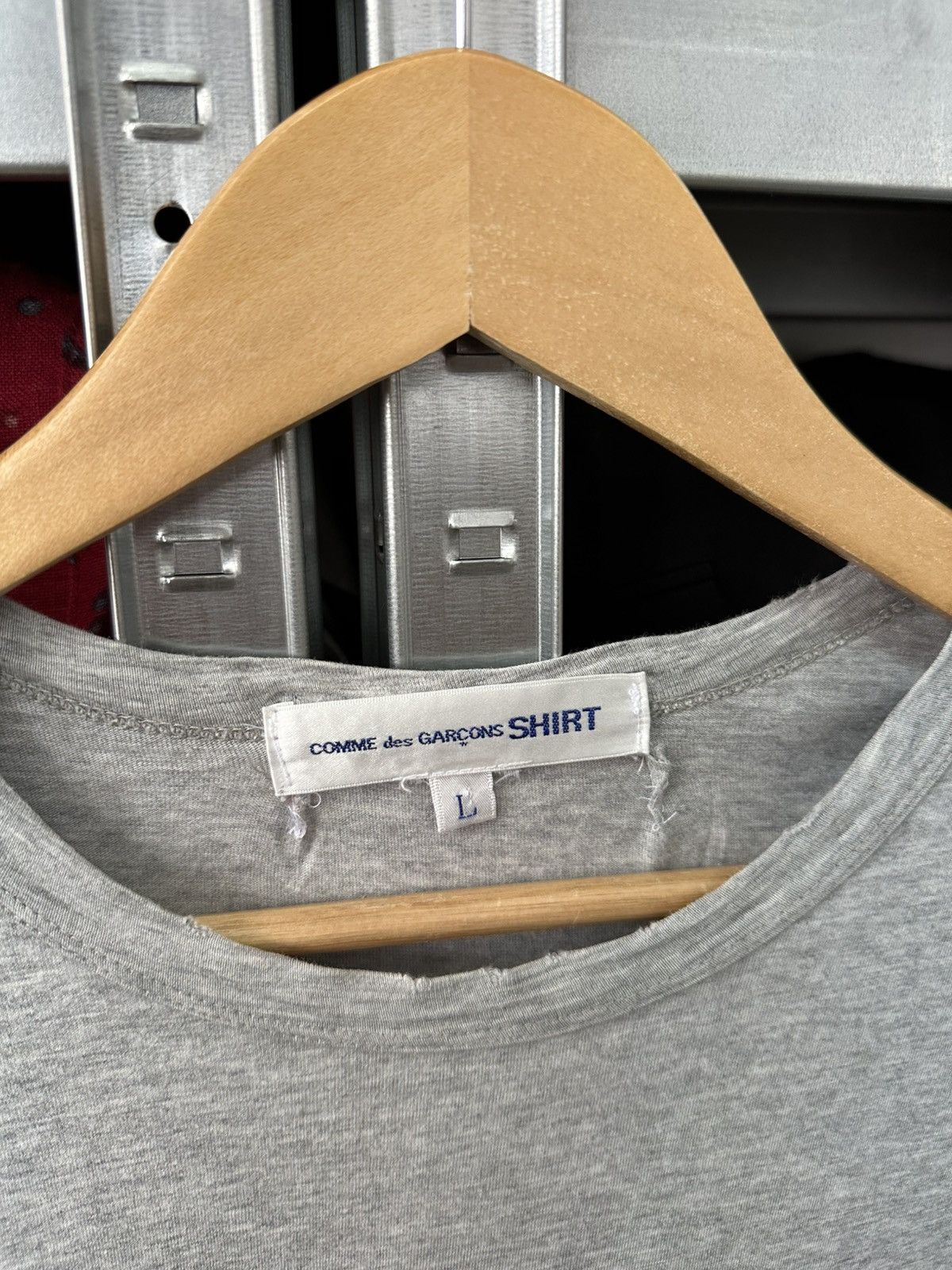Comme des Garcons SHIRT Comme Des Garçons Shirt Grey T-Shirt Basic Japan Junya Tee Size US L / EU 52-54 / 3 - 9 Thumbnail