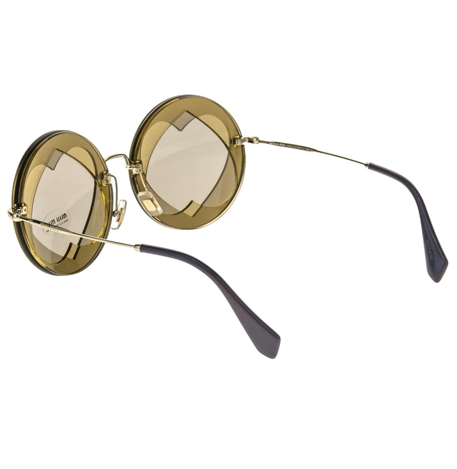 Miu Miu MIU MIU 01S MU01SS Overlapping Game Hazelnut Beige Mirror Size ONE SIZE - 3 Thumbnail