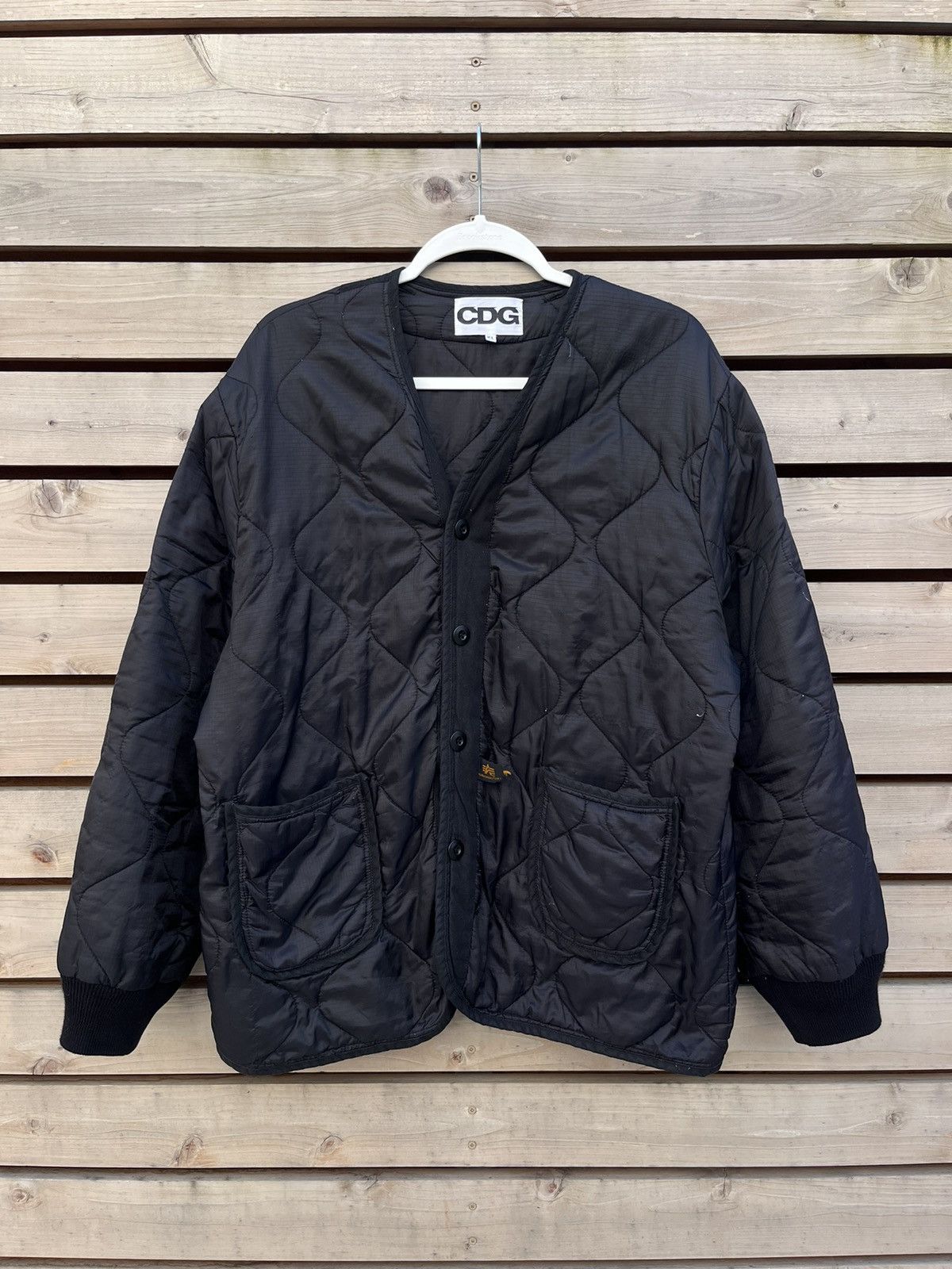 Comme des Garcons CDG x Alpha Industries Quilted Bomber Jacket Grailed
