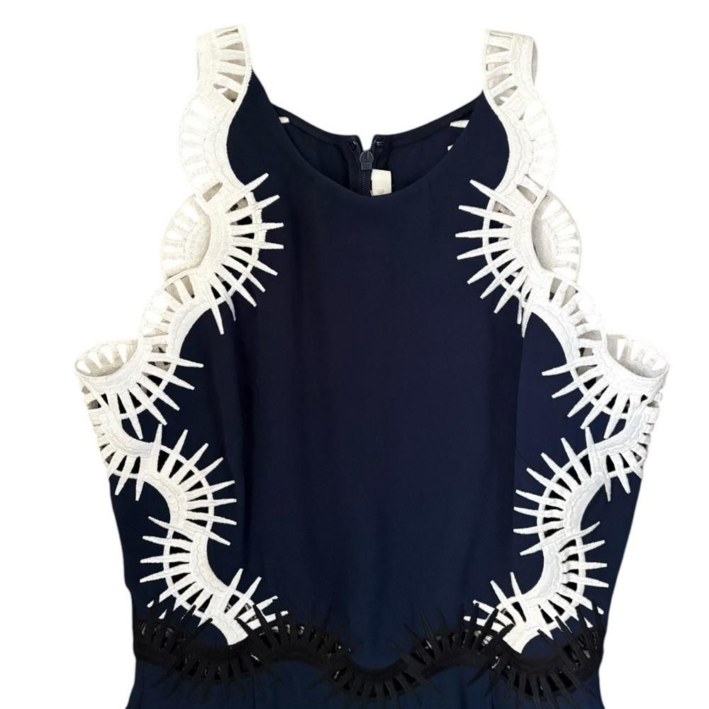 Jonathan Simkhai Jonathan Simkhai Embroidered Navy Mesh Midi Dress Size 6 Size M / US 6-8 / IT 42-44 - 10 Thumbnail