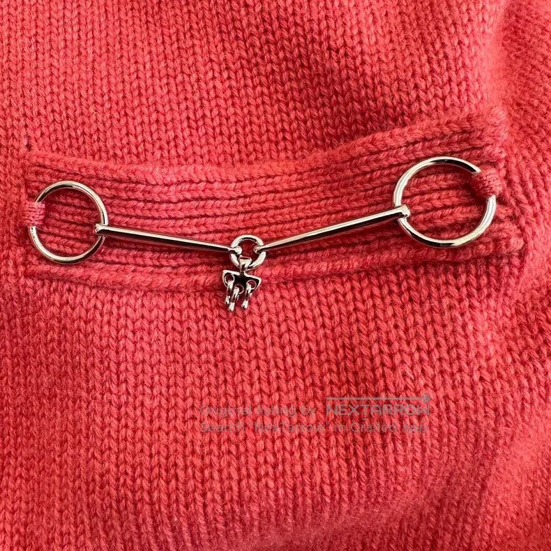 Hermes Hermes Colorless V neck long sleeve cashmere sweater Size XS / US 0-2 / IT 36-38 - 7 Thumbnail