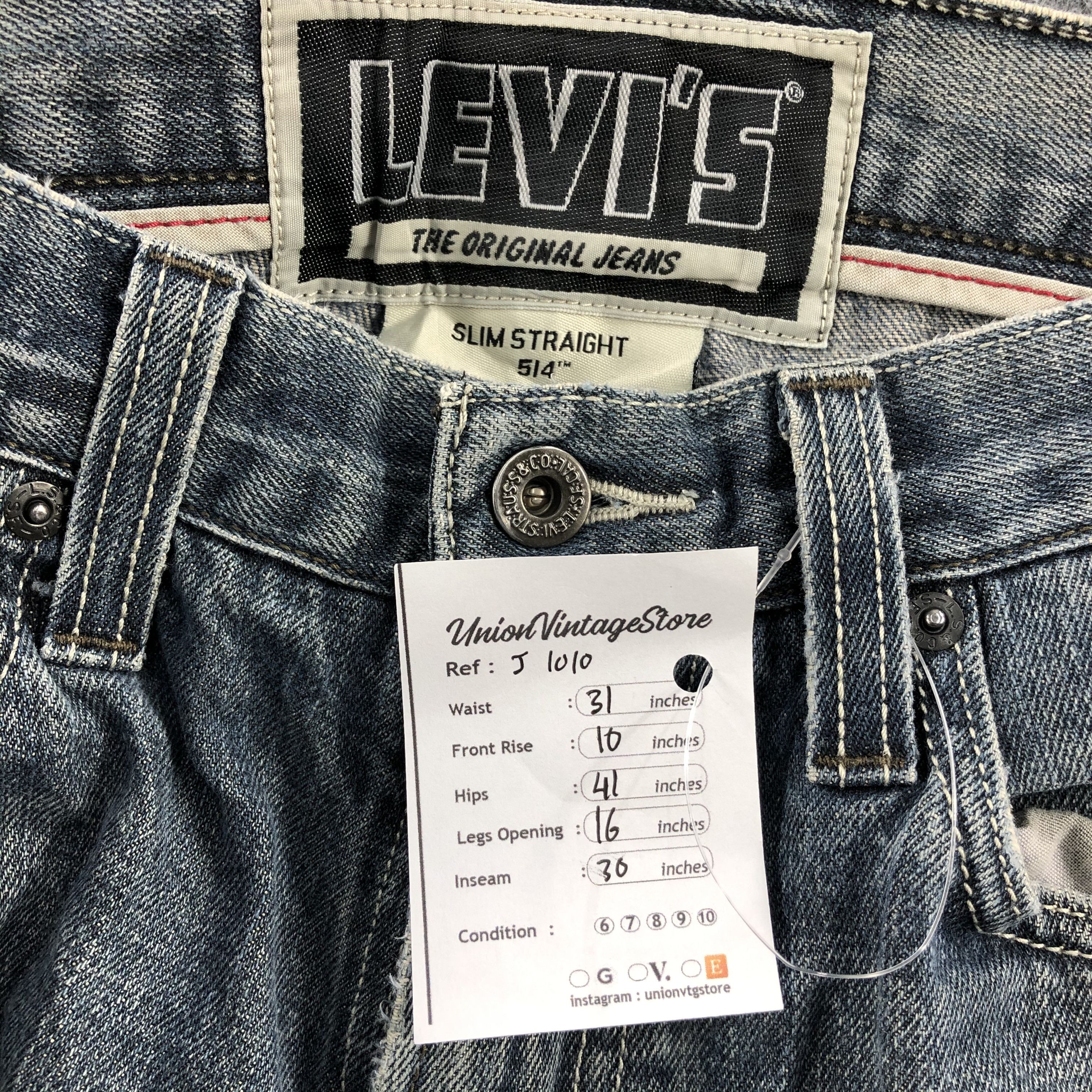 Levi's Faded Blue Vintage Levis 514 Jeans Distressed Denim-J1010 Size US 31 - 12 Thumbnail
